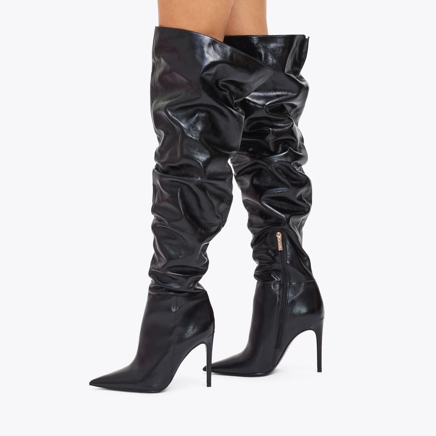 ETERNO SLOUCH OTK Black Patent Knee High Boot by CARVELA