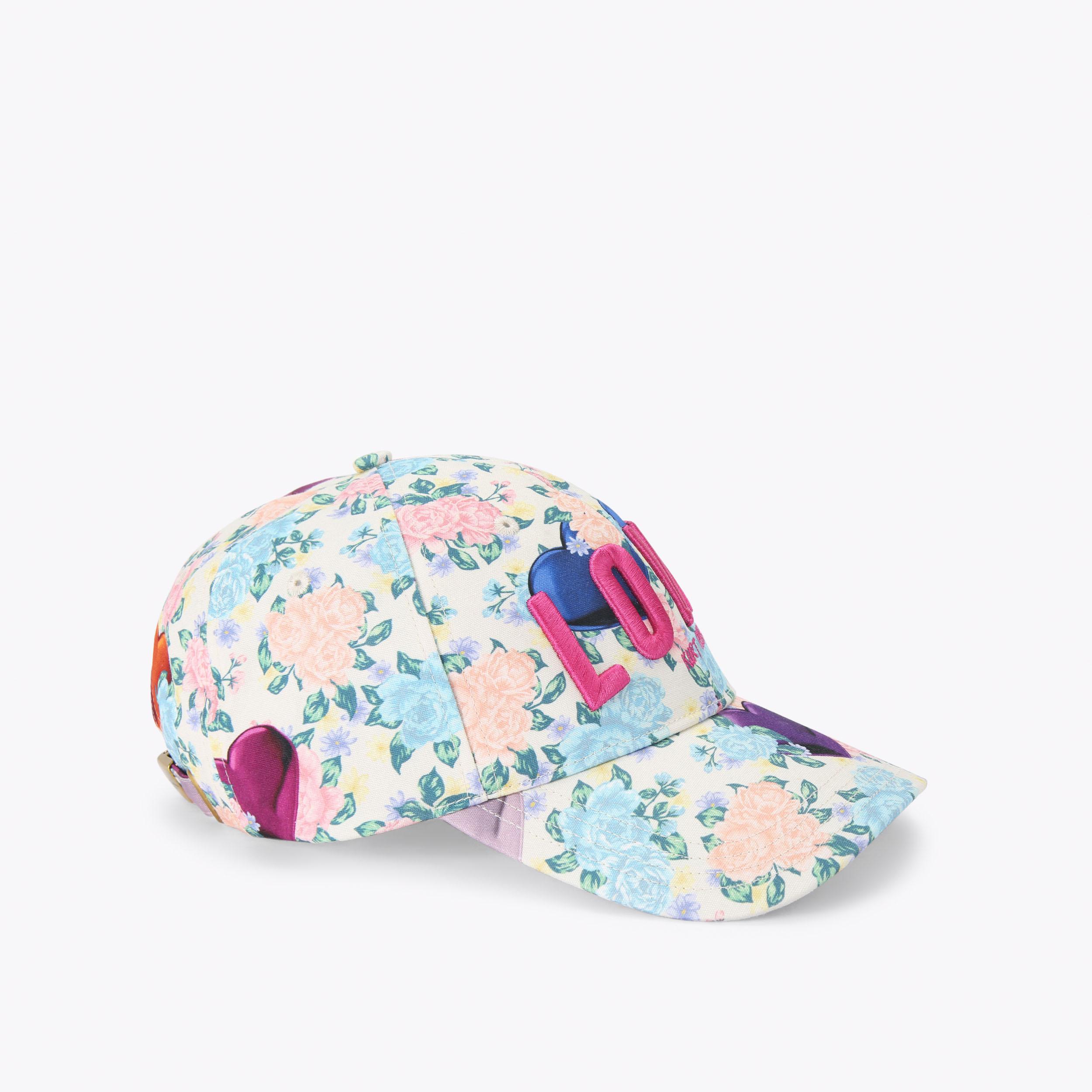 LOVE CAP Flower Printed Cap by KURT GEIGER LONDON