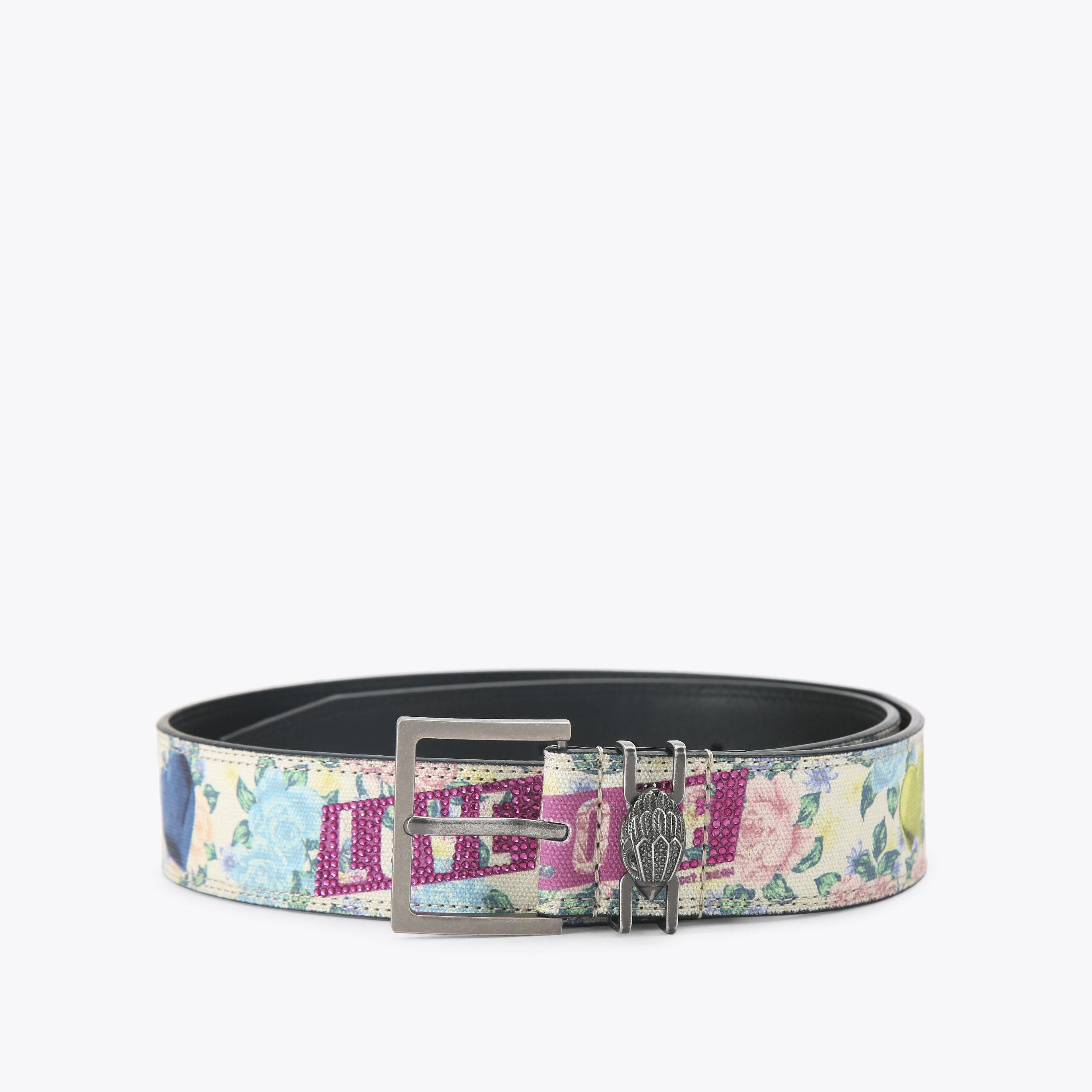 Kurt Men Two-Tone Pink and Teal Women\'s Belt mayfair-18-belt-fushia-snake-  main image 2