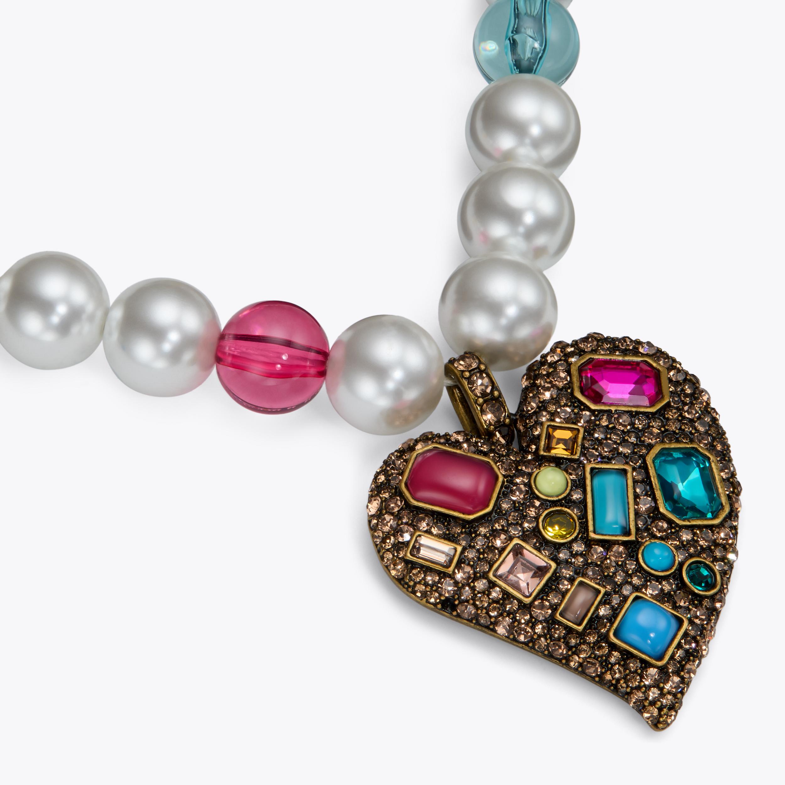 XL RAINBOW HEART NECKLACE by KURT GEIGER LONDON