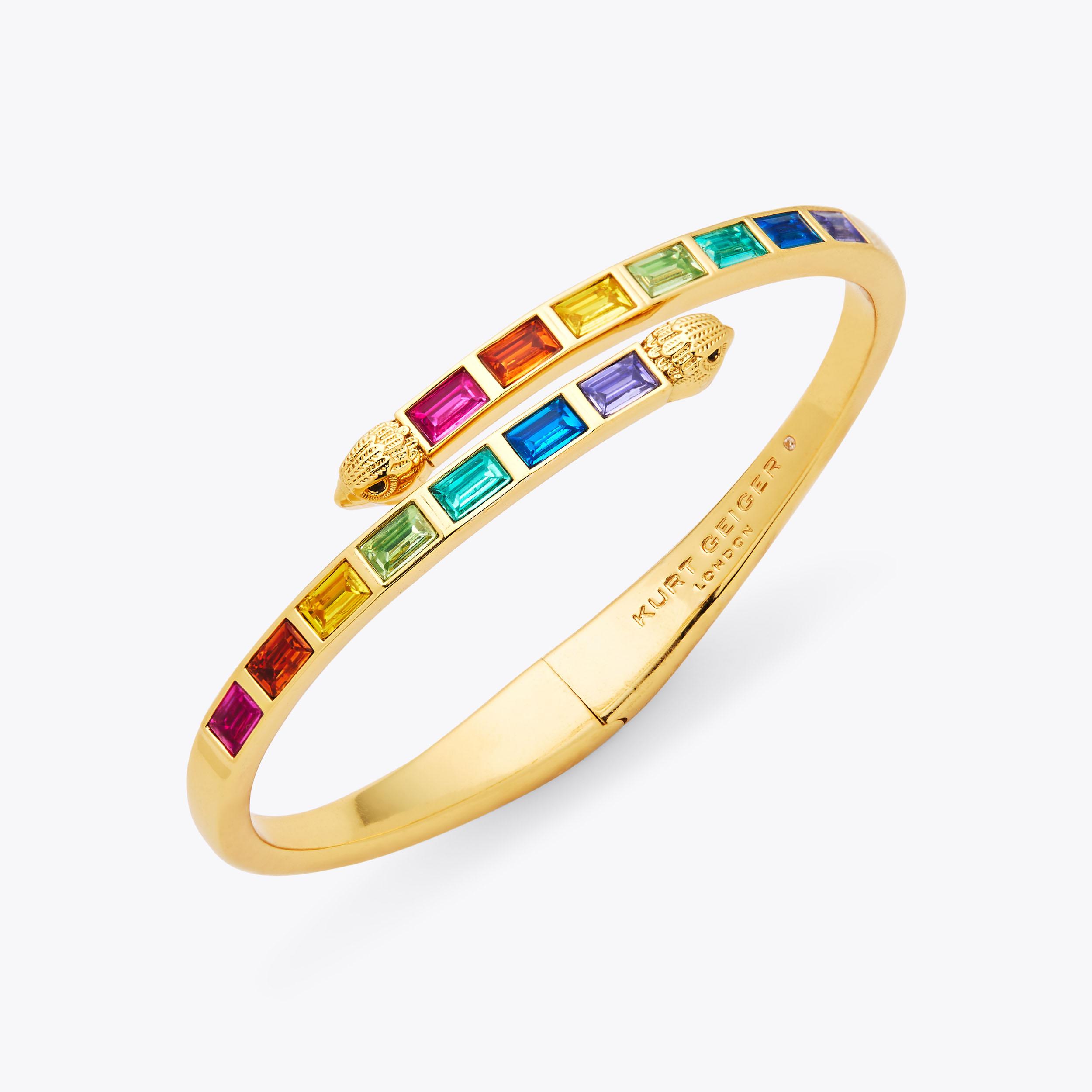 Eagle Baguette Bangle - multi-coloured