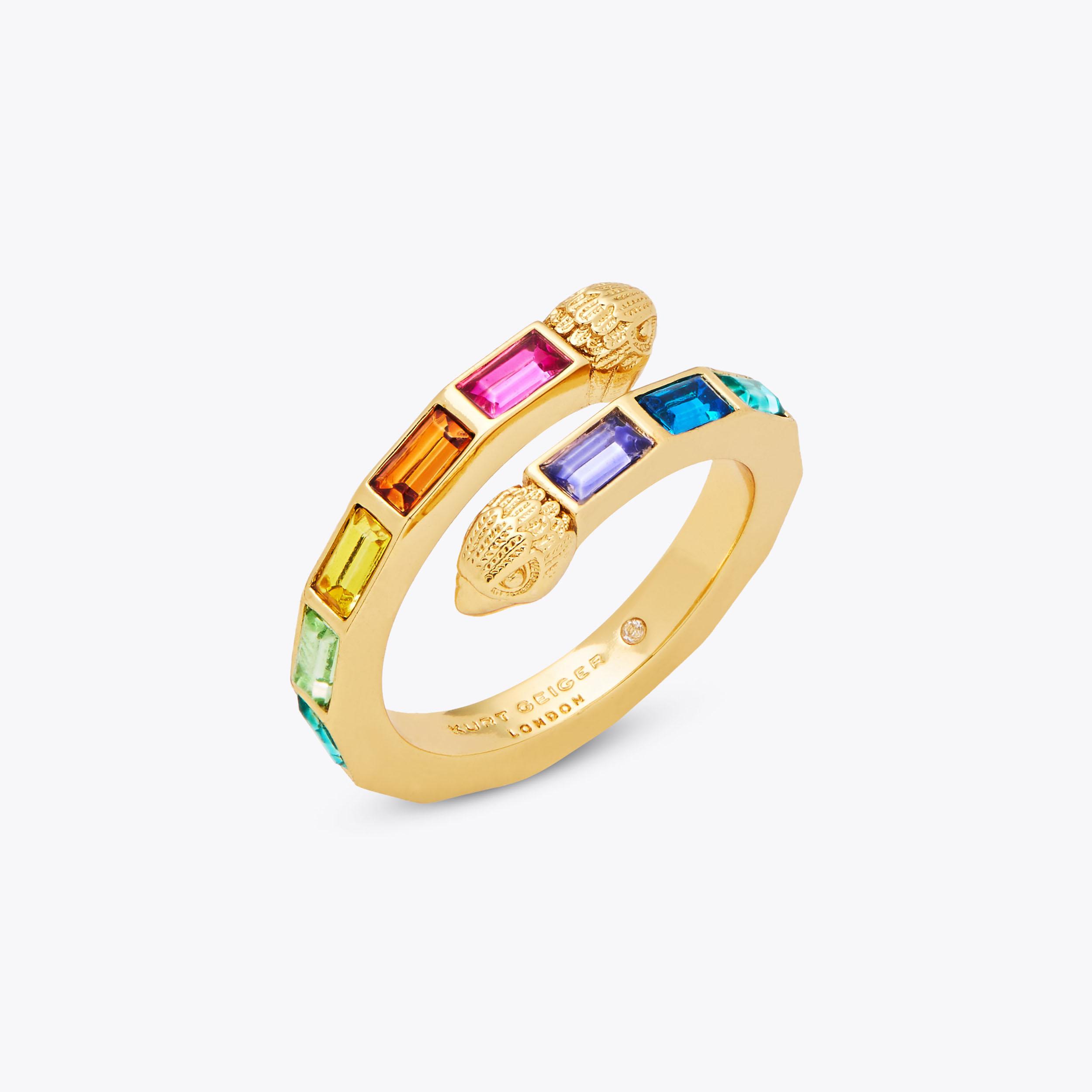 Eagle Baguette Ring - multi-coloured
