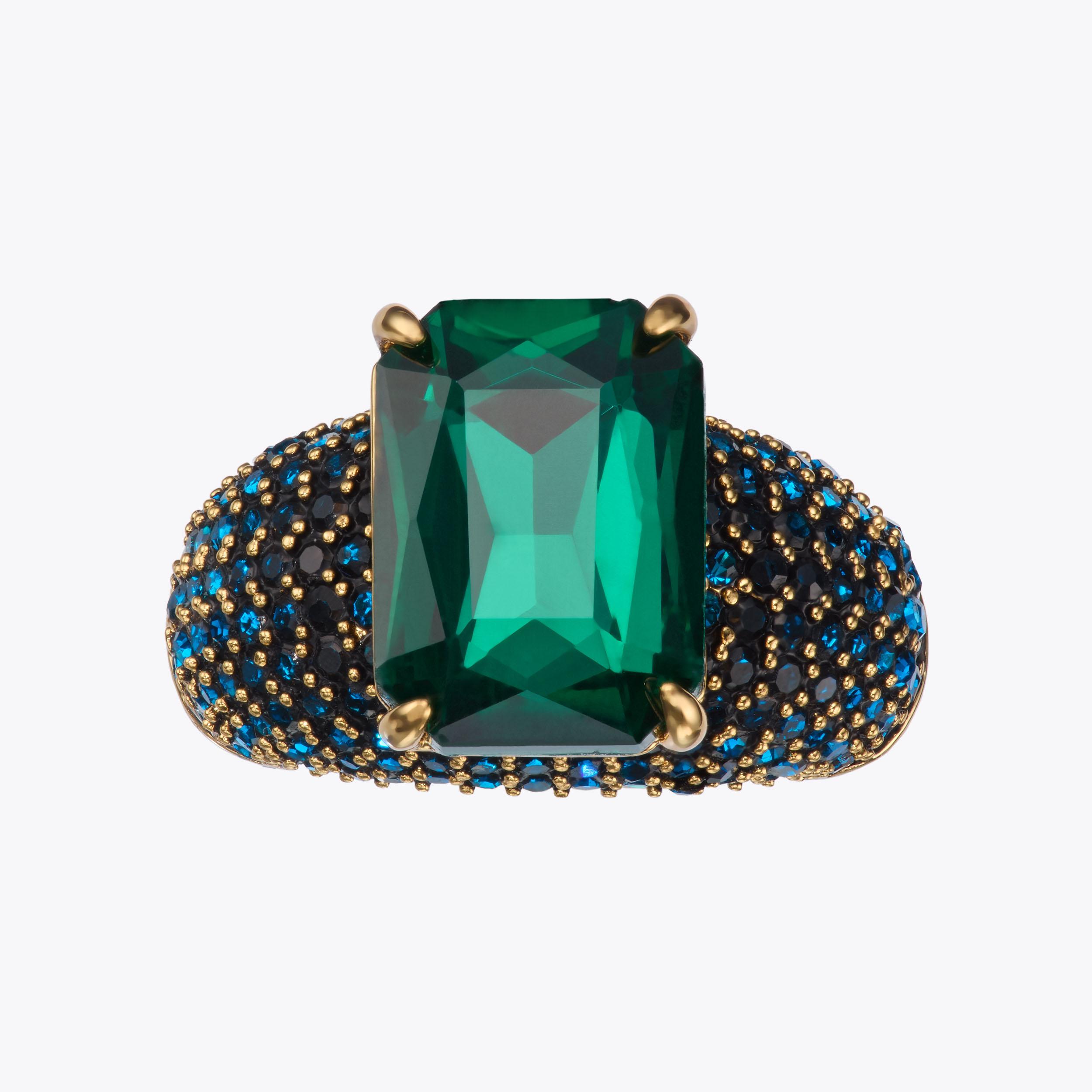 BELGRAVIA EMERALD RING by KURT GEIGER LONDON