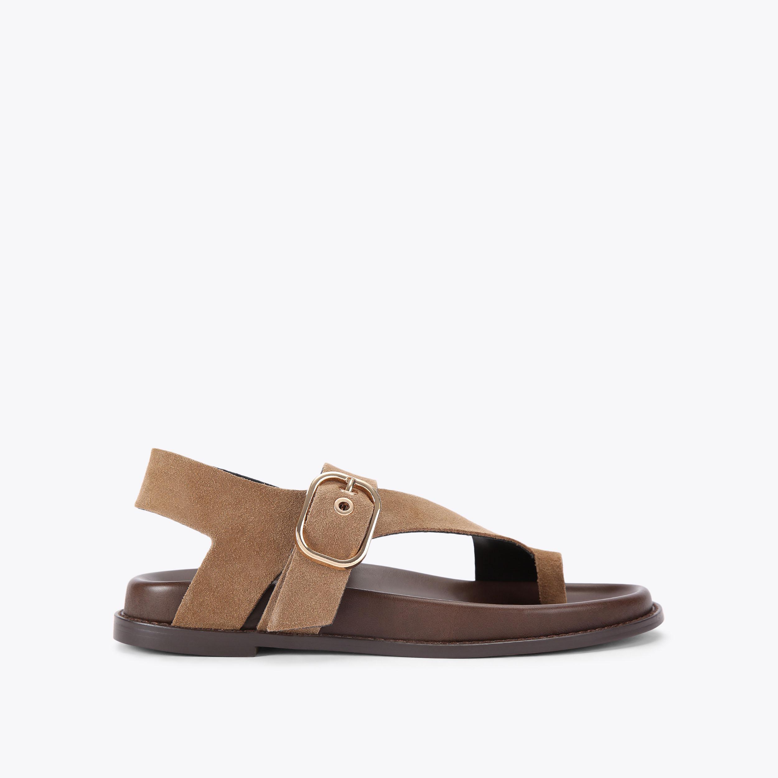 RYHAN Brown Suede Leather by KG KURT GEIGER