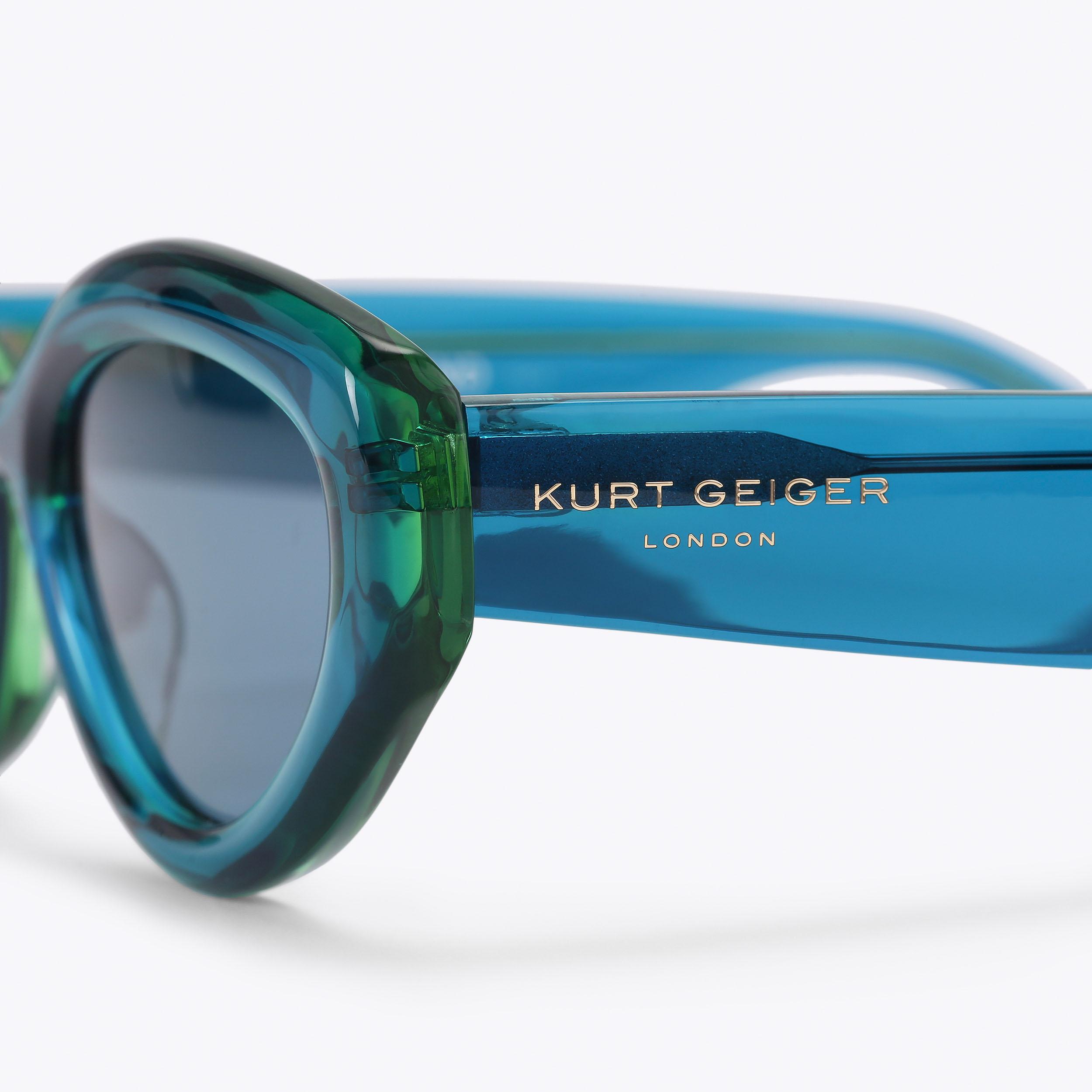 KENSINGTON SM CAT-EYE Teal Acetate Kensington Sunglasses by Kurt