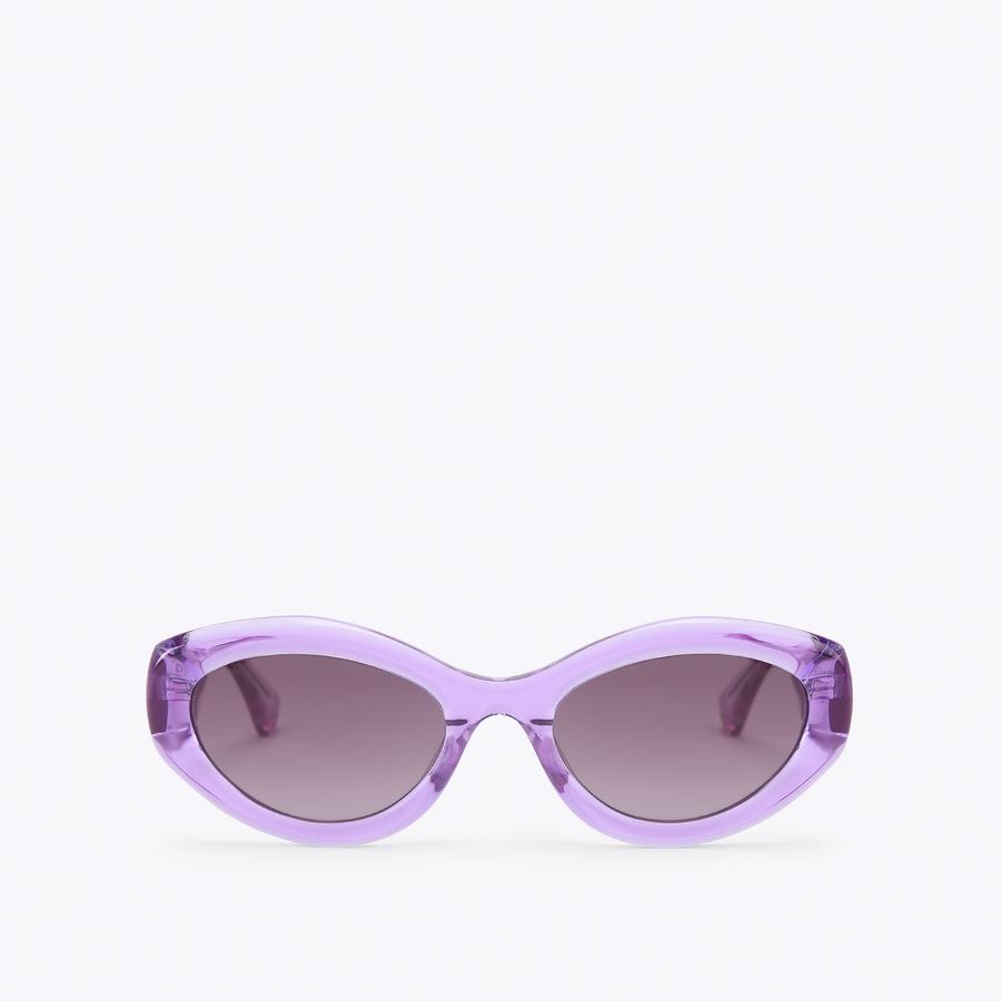 Kensington Small Cat-Eye Sunglasses in Purple | Kurt Geiger