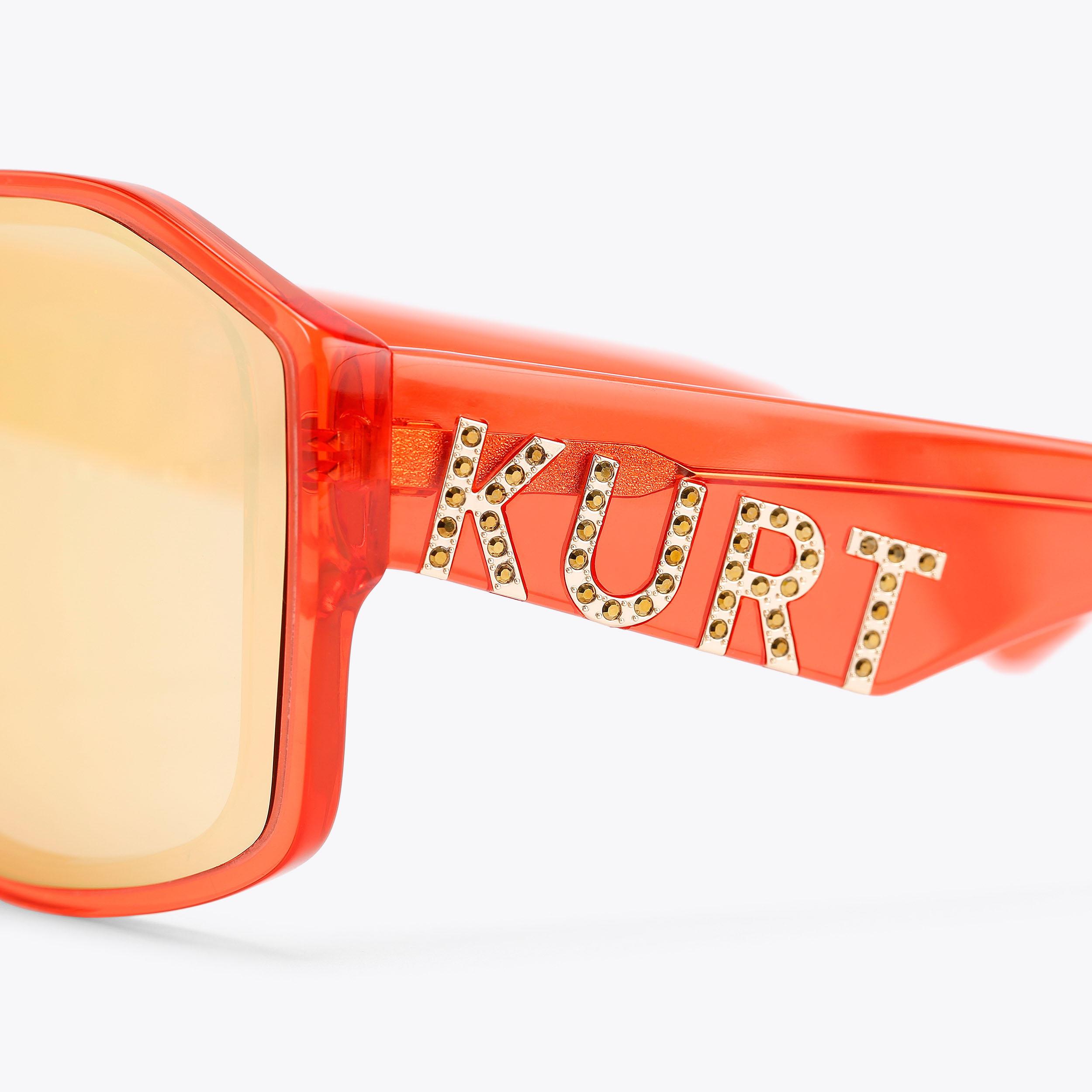 KURT OVERSIZED VISOR Orange Handmade Acetate Oversized Visor