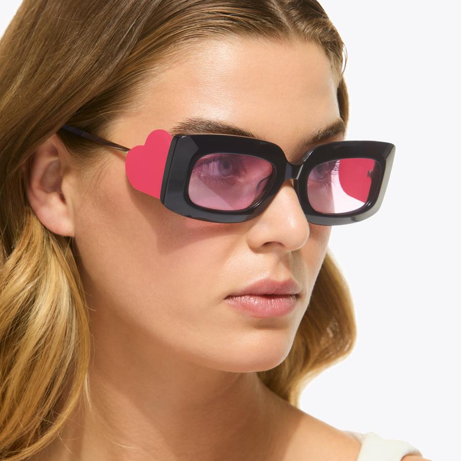 XL HEART RECTANGLE Heart Sunglasses by Kurt Geiger London