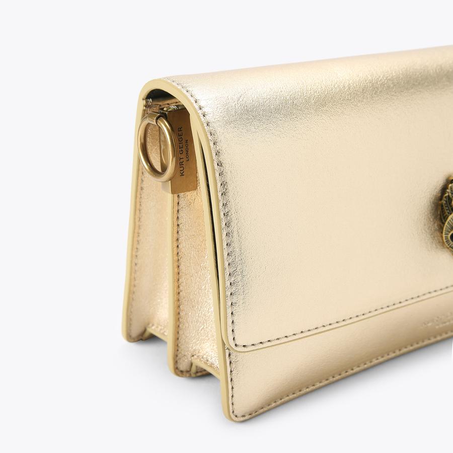 Wallet shoulder bag ポーチ付き／ゴールド金具 SHOREDITCH SOFT SH Gold Leather Soft Shoulder Bag by Kurt Geiger