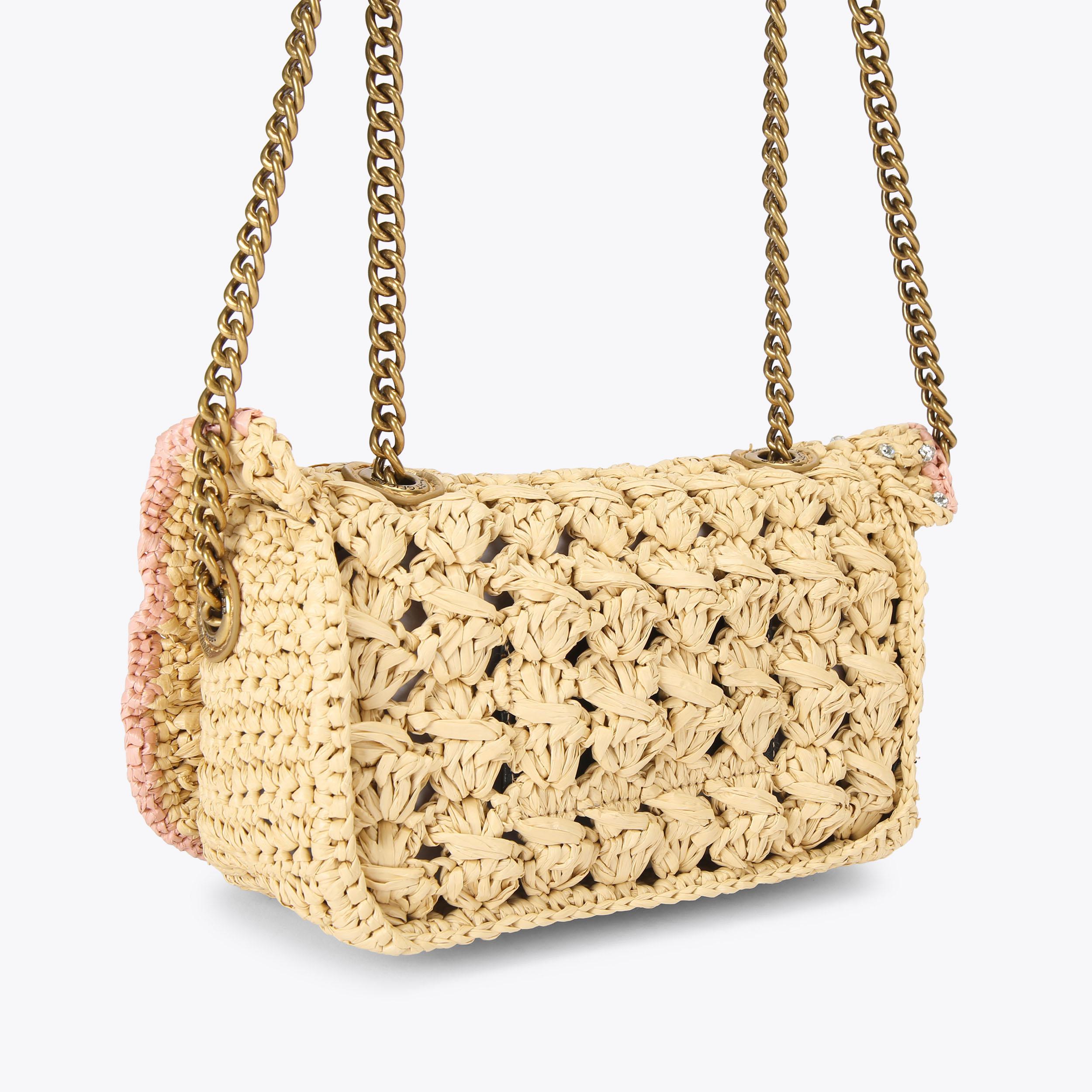 CHELSEA SM RUFFLE SH BAG Chelsea Ruffle Raffia Shoulder Bag by Kurt ...