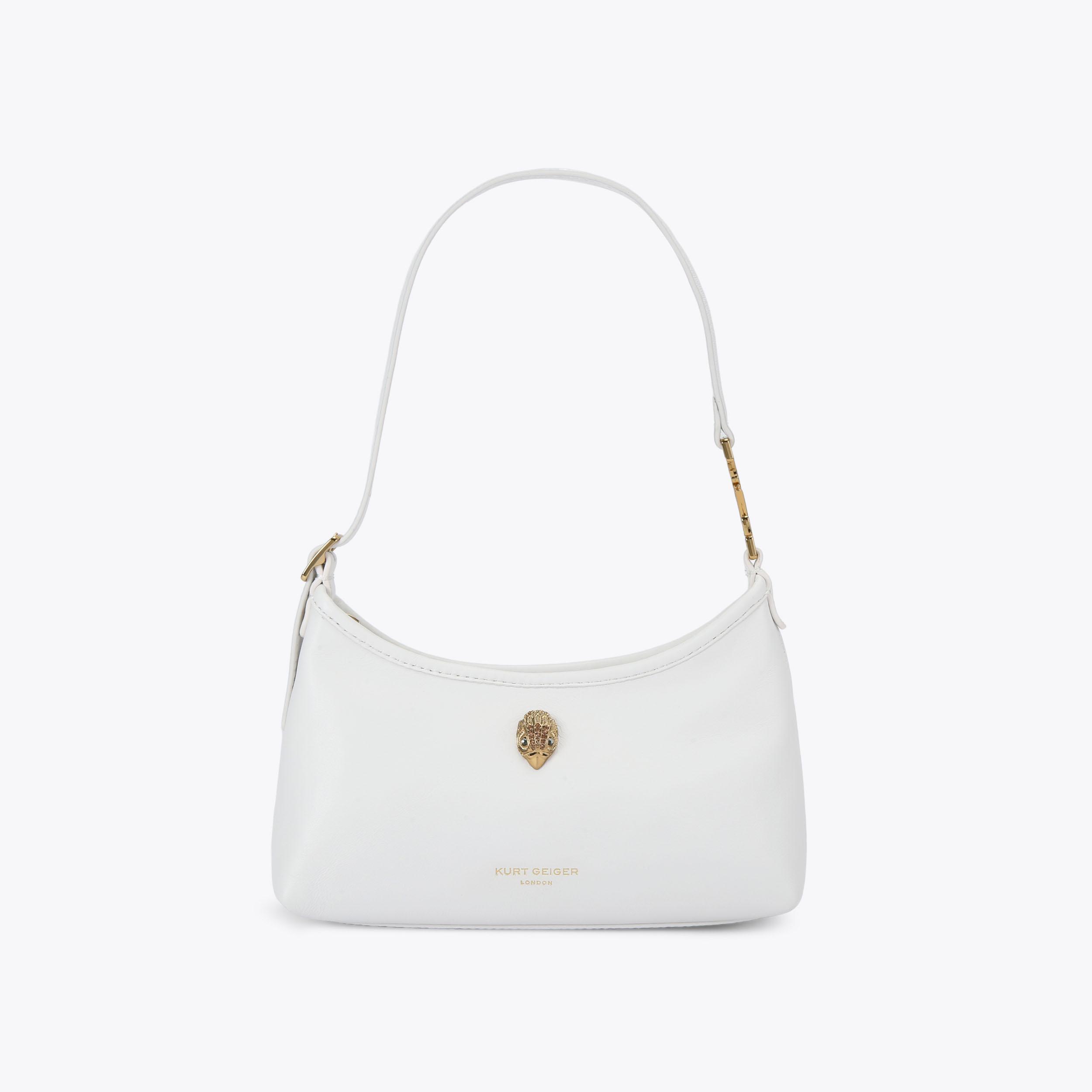 KURT MINI SHOULDER BAG White Leather Shoulder Bag by Kurt Geiger