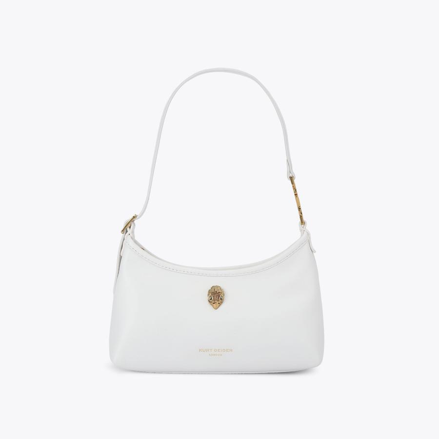 SCRE:EN ＜MINI SHOULDER BAG＞　white KURT MINI SHOULDER BAG White Leather Shoulder Bag by Kurt Geiger