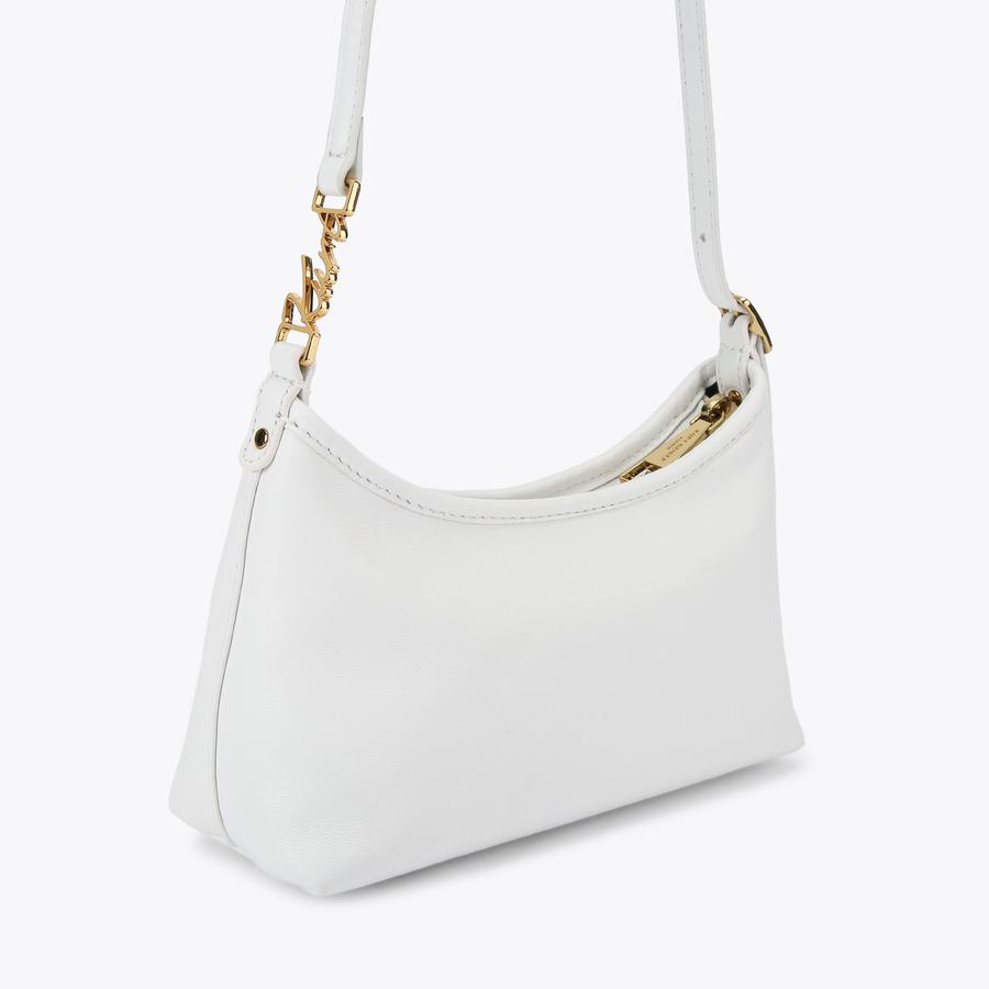 KURT MINI SHOULDER BAG White Leather Shoulder Bag by Kurt Geiger