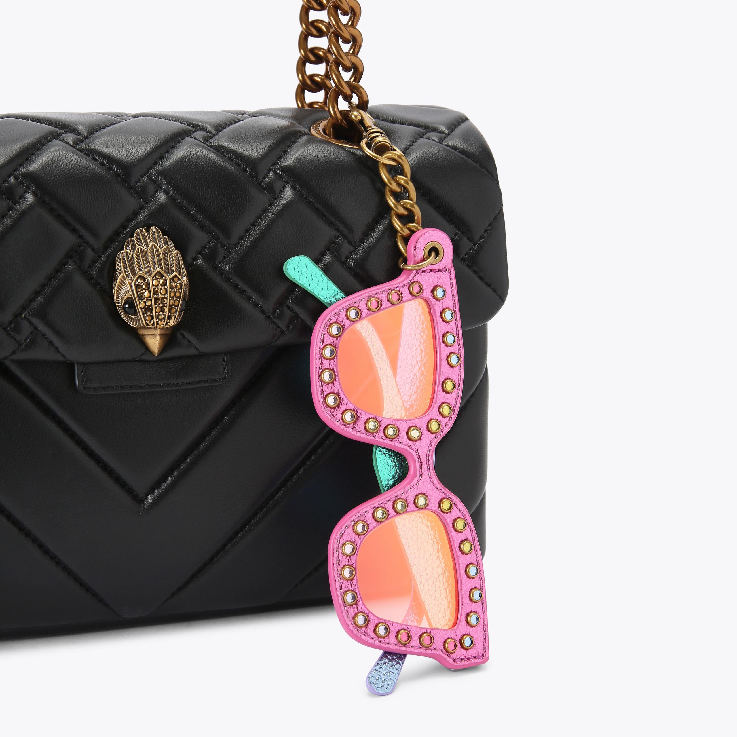 Kurt Geiger Gold Sunglasses Keychain with Brown Lenses and Multicolor Crystals Kurt Geiger London Women main image 2
