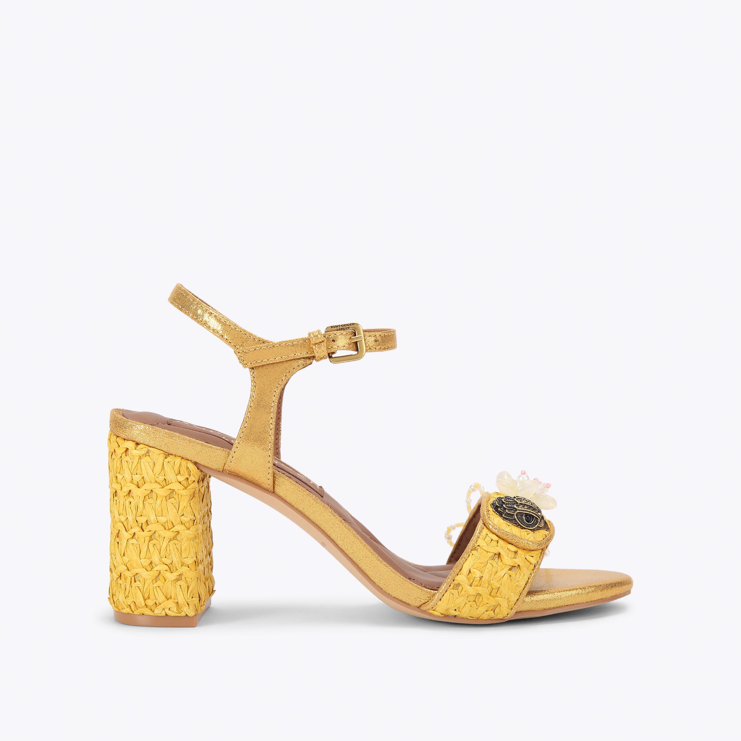 Kensington Langley Raffia Heel - yellow