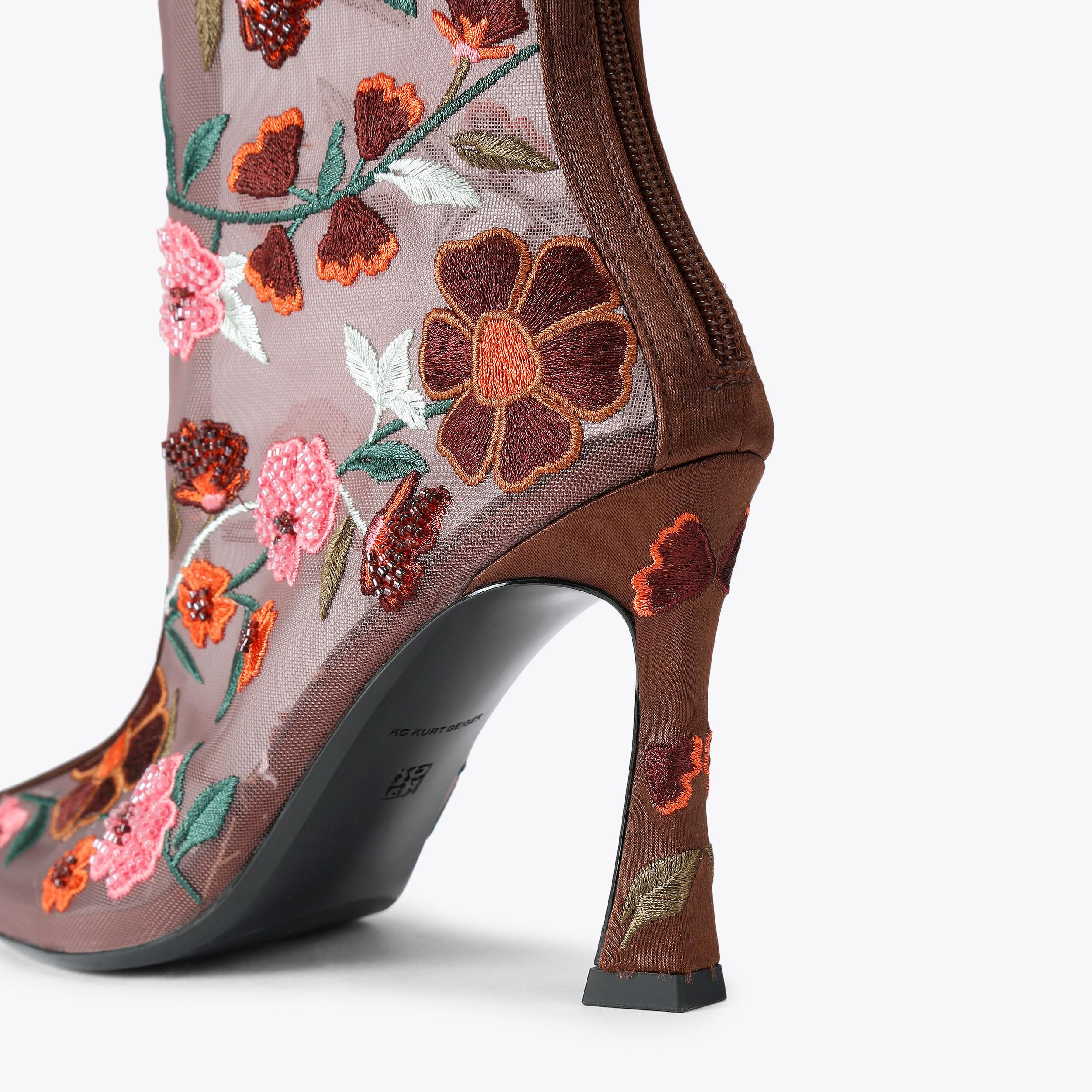 TRANSFORM Brown Beaded Boot by KG Kurt Geiger