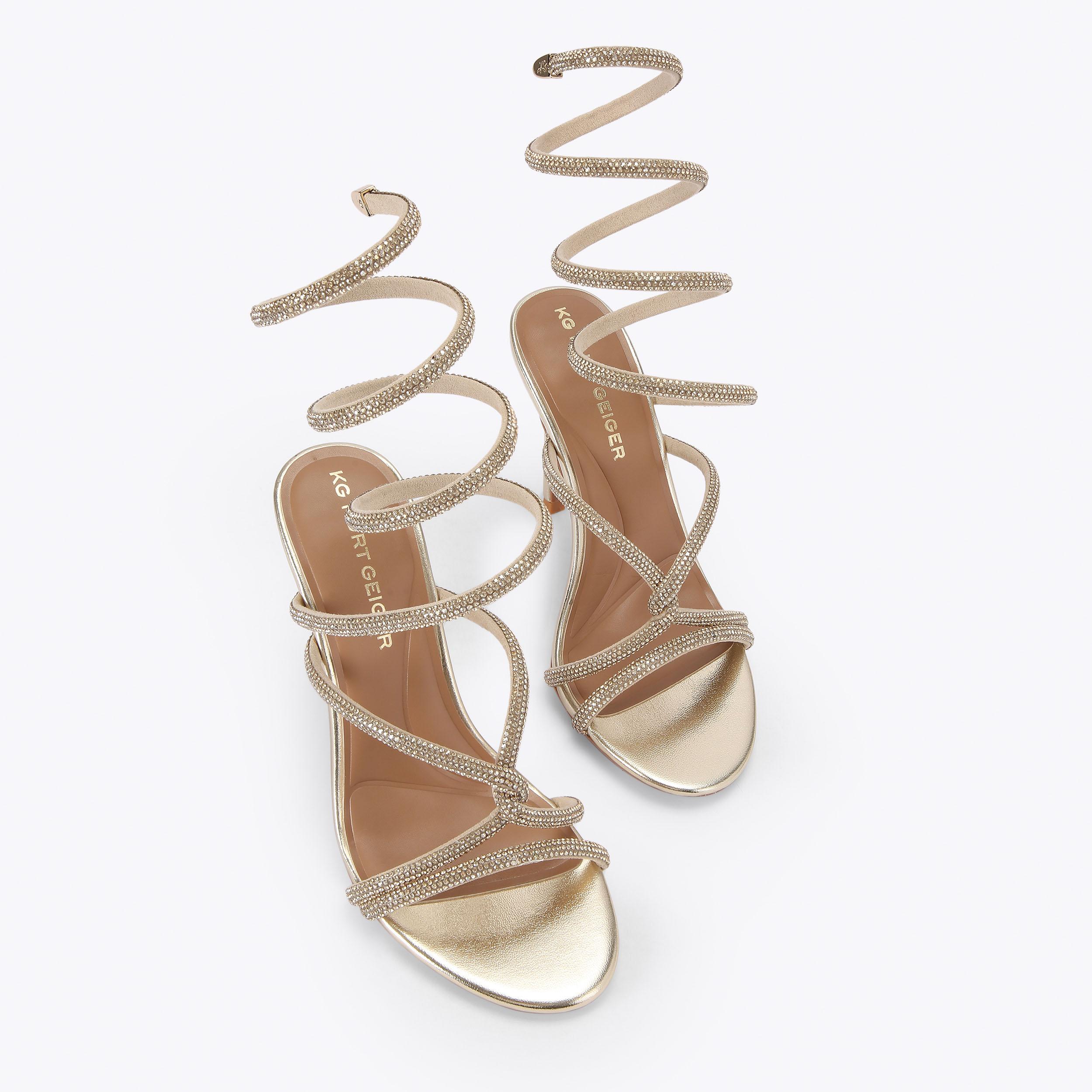 SLOANE Gold Crystal High Heel by KG Kurt Geiger
