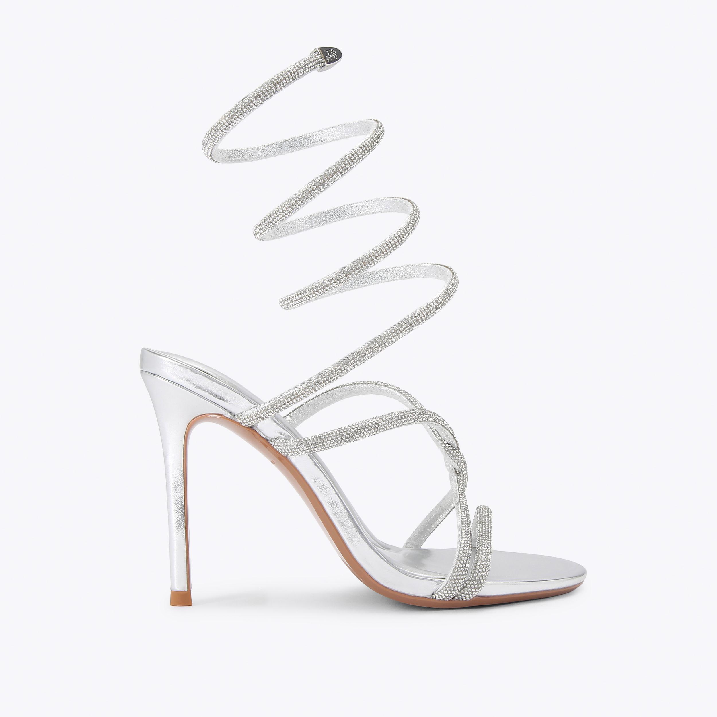 SLOANE Silver Crystal High Heel by KG Kurt Geiger