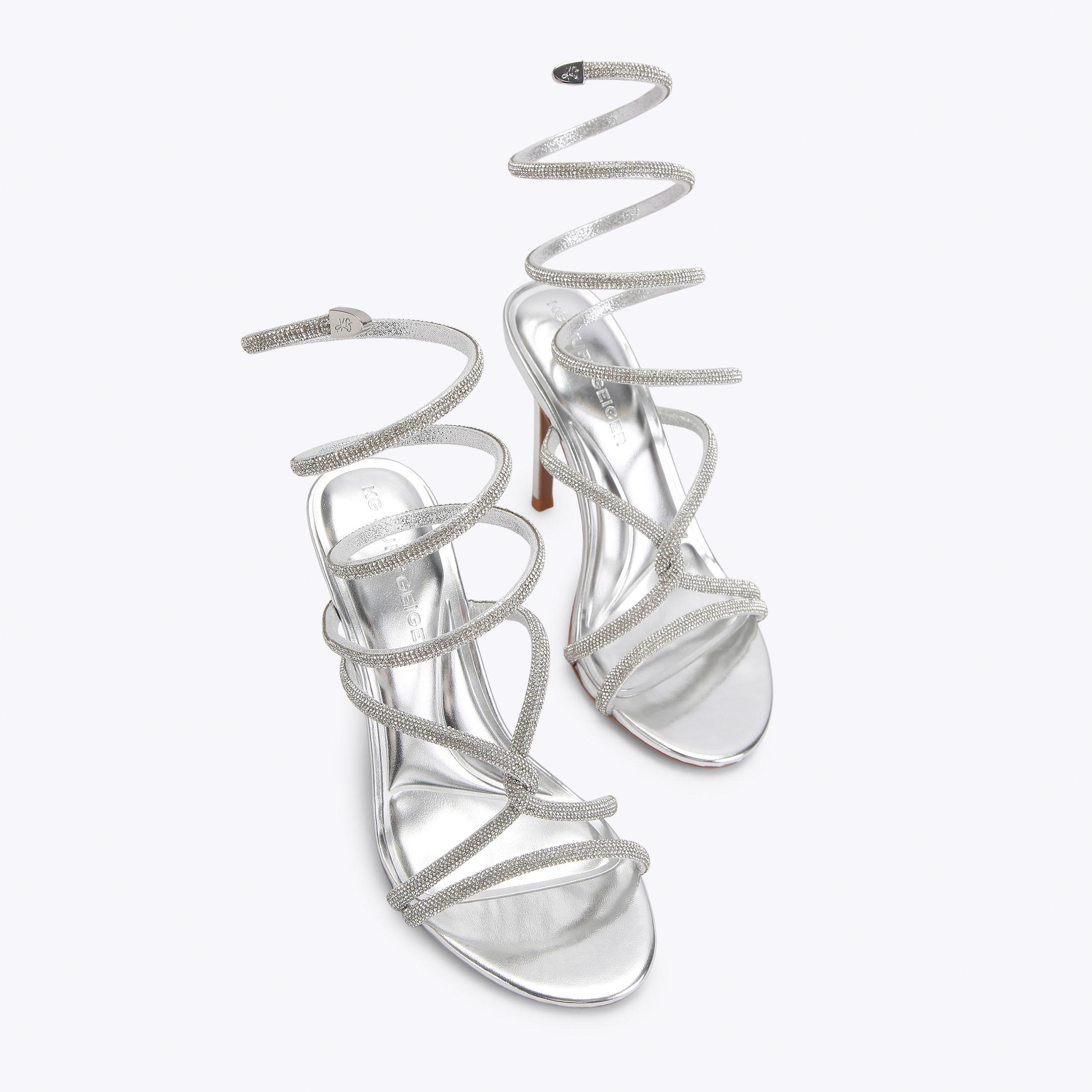 SLOANE Silver Crystal High Heel by KG Kurt Geiger