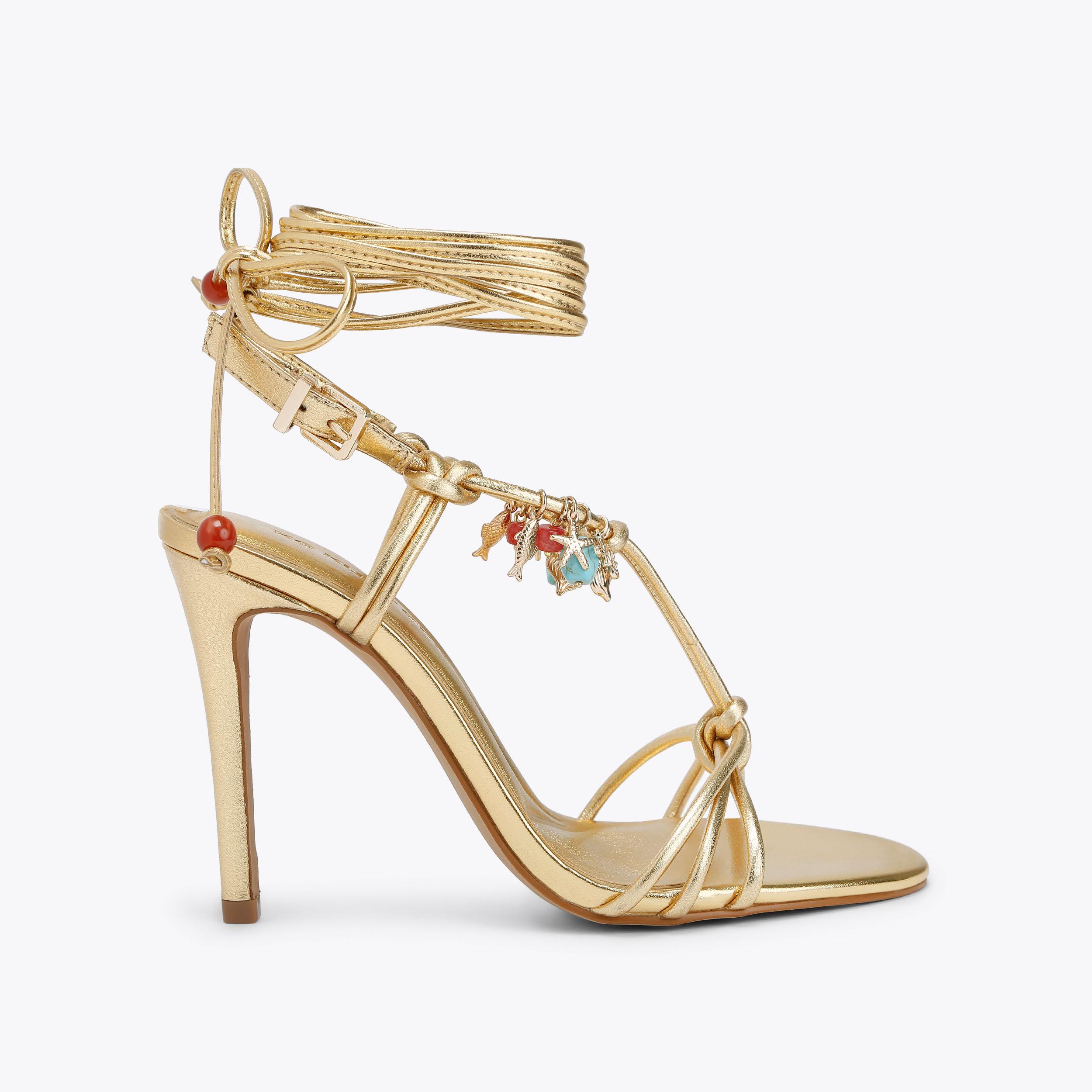 ROUX HEEL Gold High Heel by KG Kurt Geiger