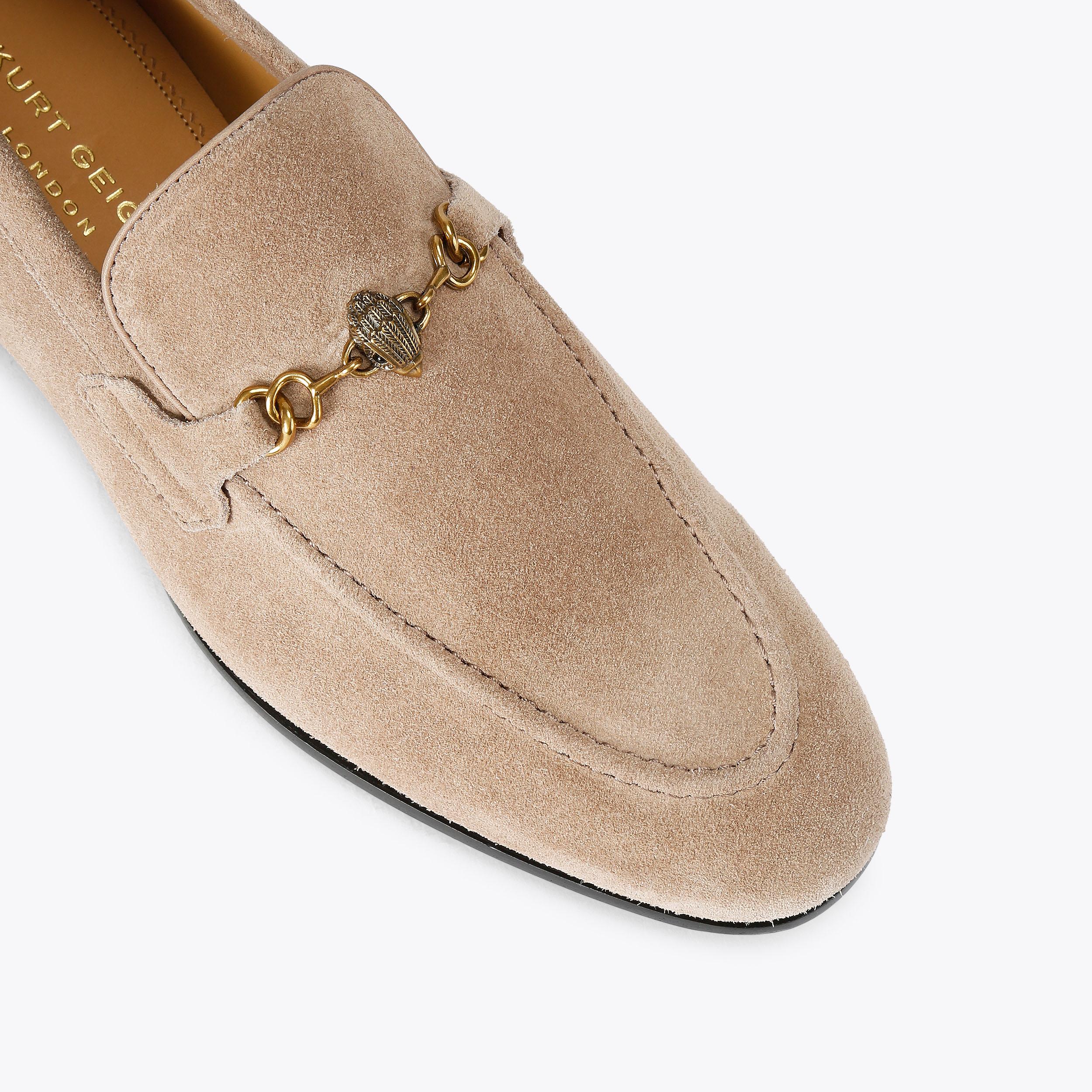 ALTON Taupe Suede Slip On Loafer by Kurt Geiger display picture 3