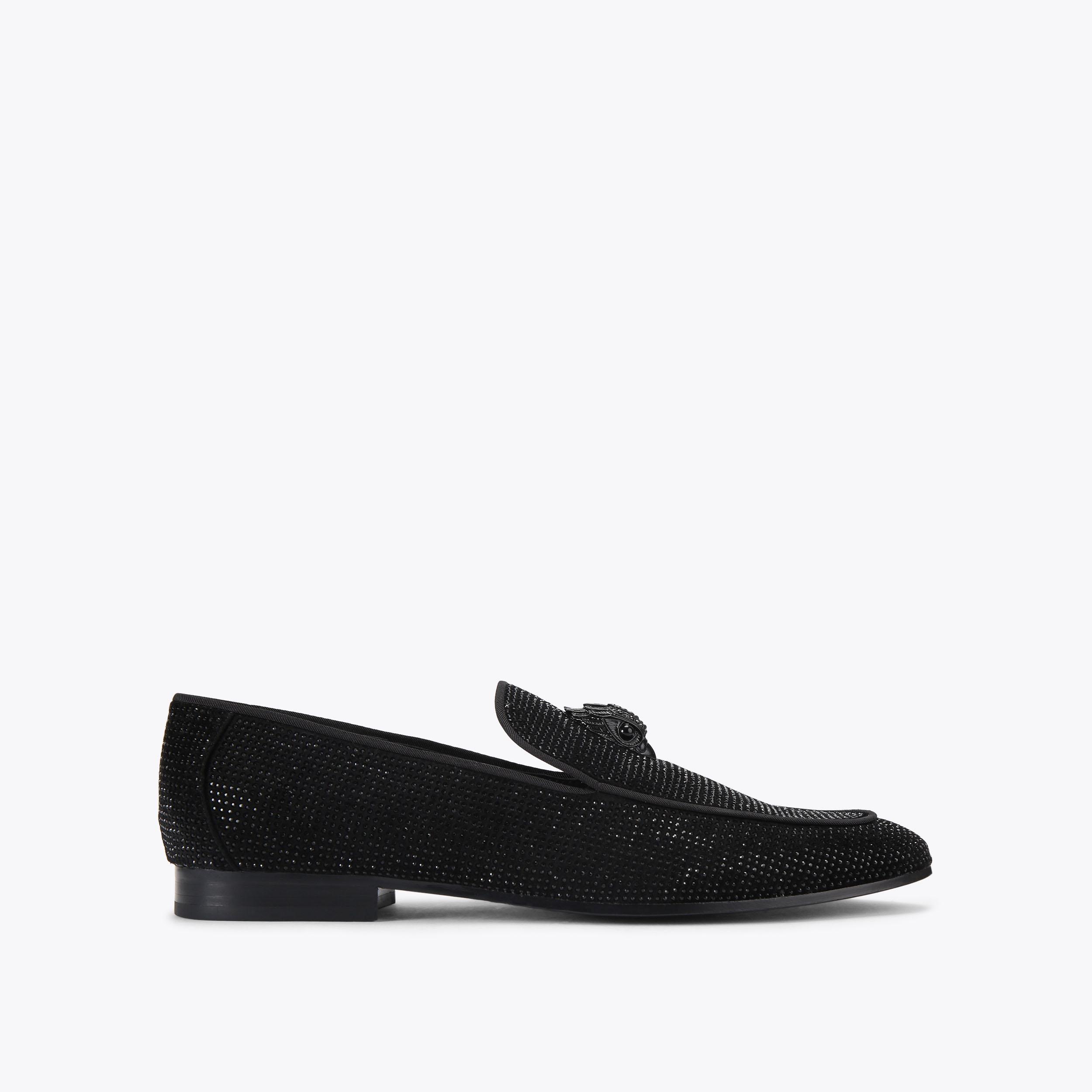 HUGH EAGLE HEAD Black Slip On Shoe by KURT GEIGER LONDON