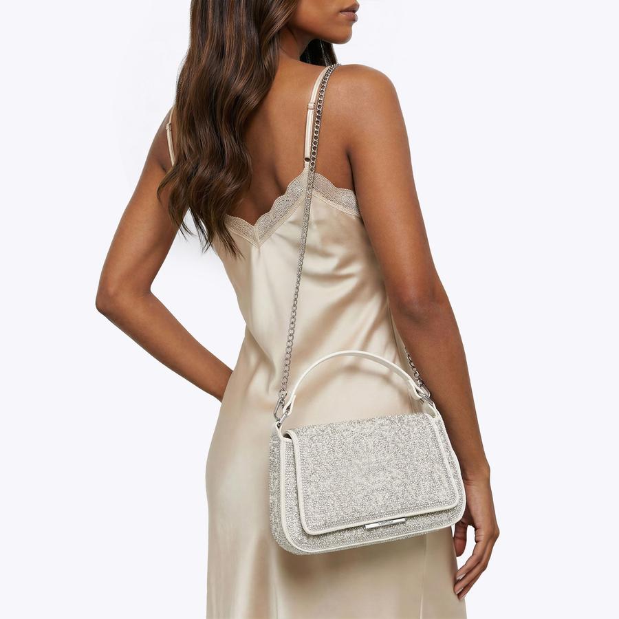 DIANA TOP HANDLE Faux Pearl Crystal Cross Body Bag by Carvela