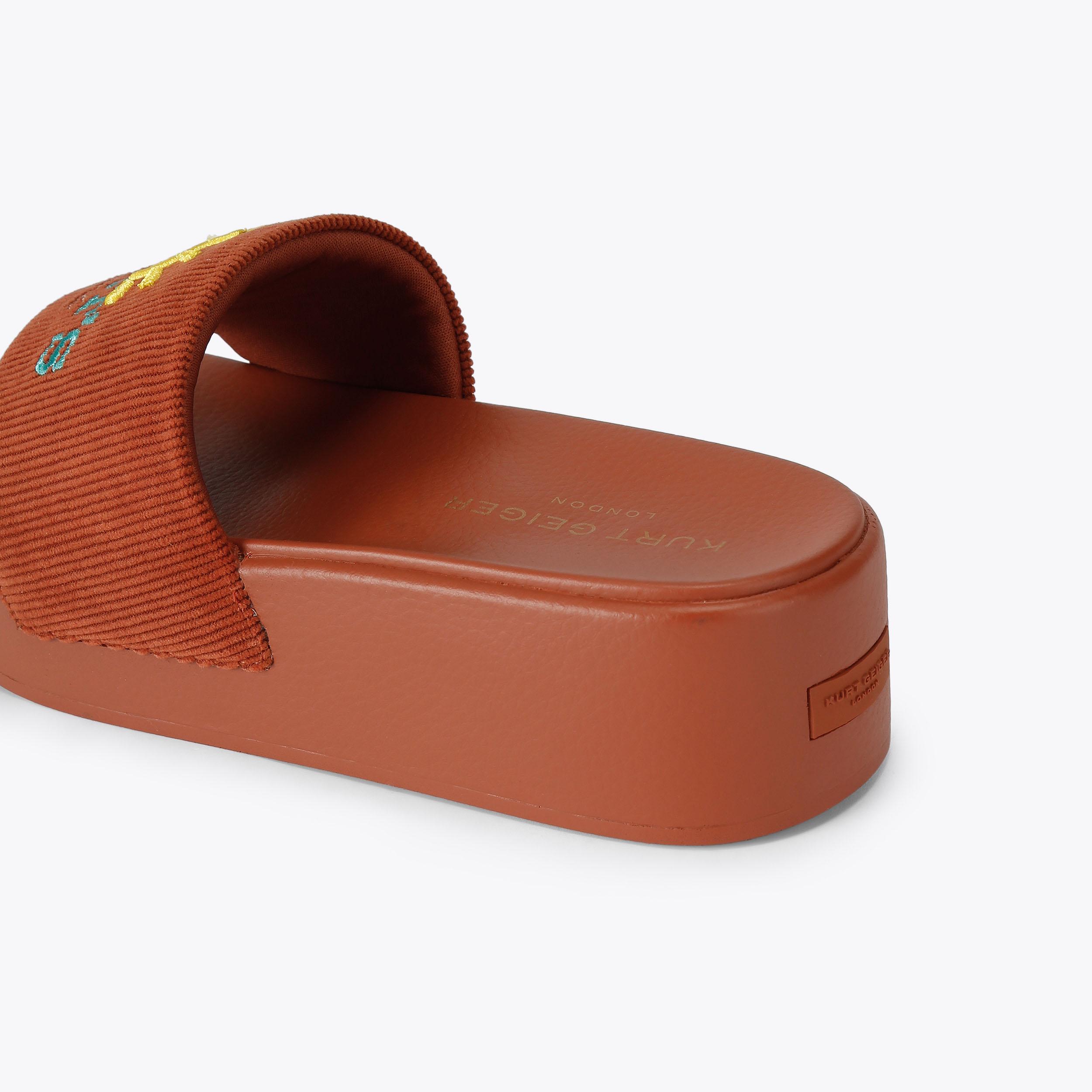 KC MEENA PLATFORM Rust Platform Sandals by Kurt Geiger London