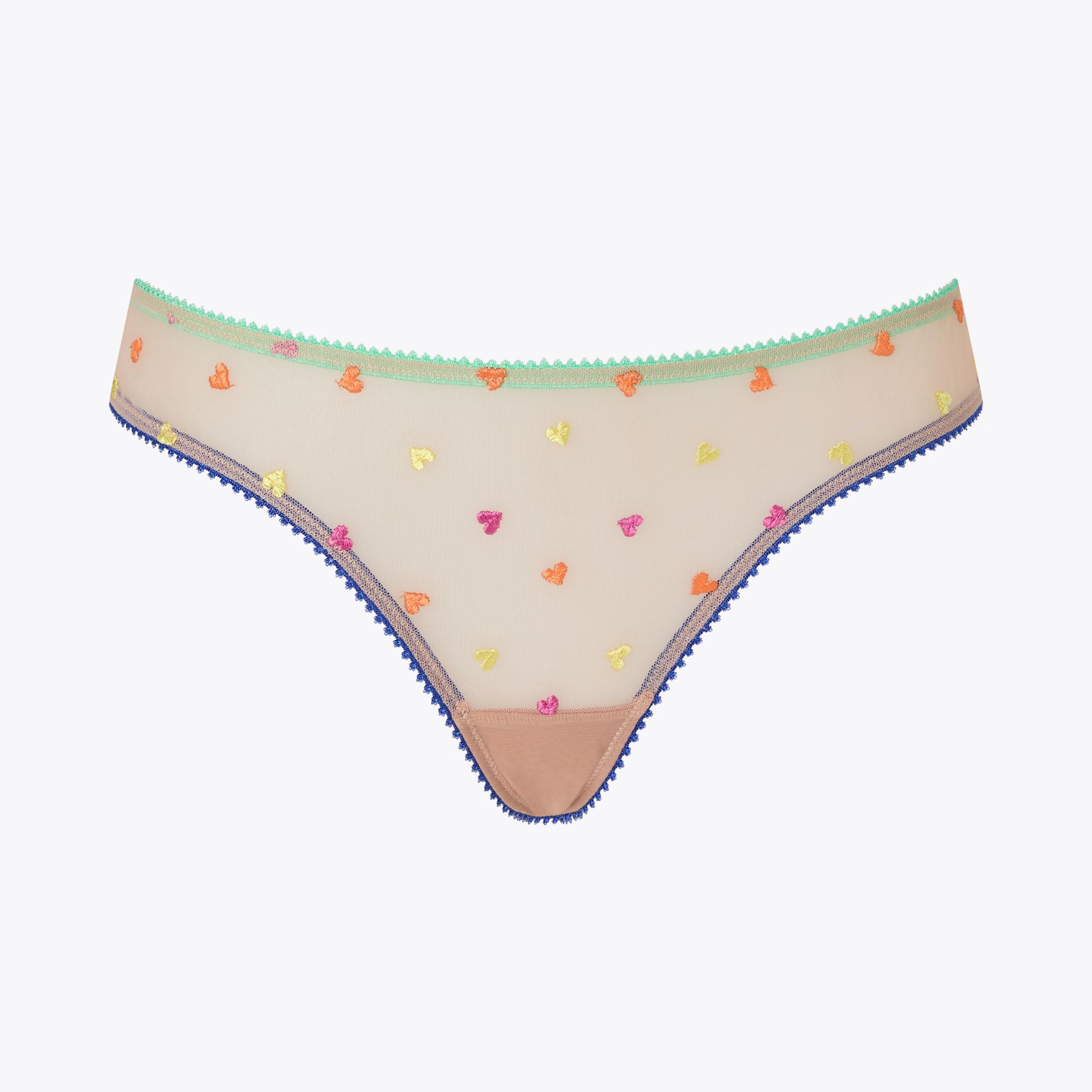 BRAZILIAN BRIEFS Brown Tulle Organic Cotton Briefs by Kurt Geiger