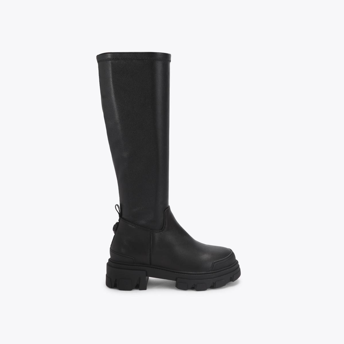 Stomp Sock Knee Boot - black