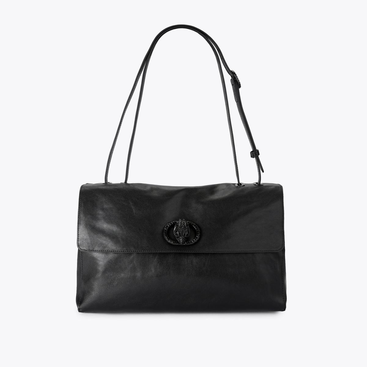 Chelsea Large Slouch Flap Drench - black