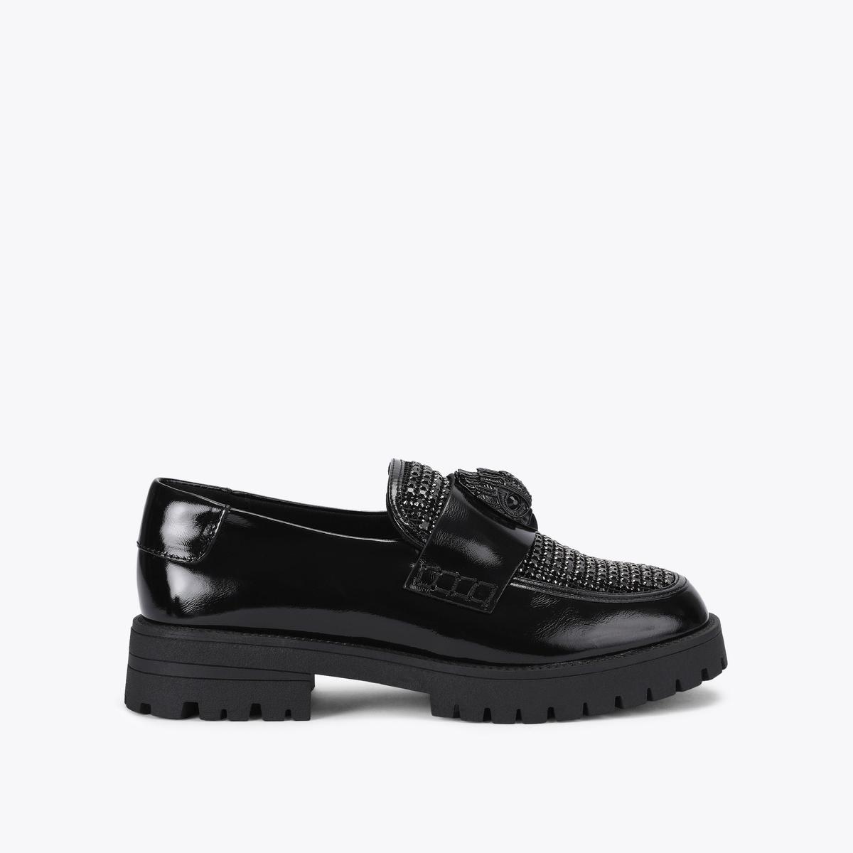 Eagle Crystal Loafer - black