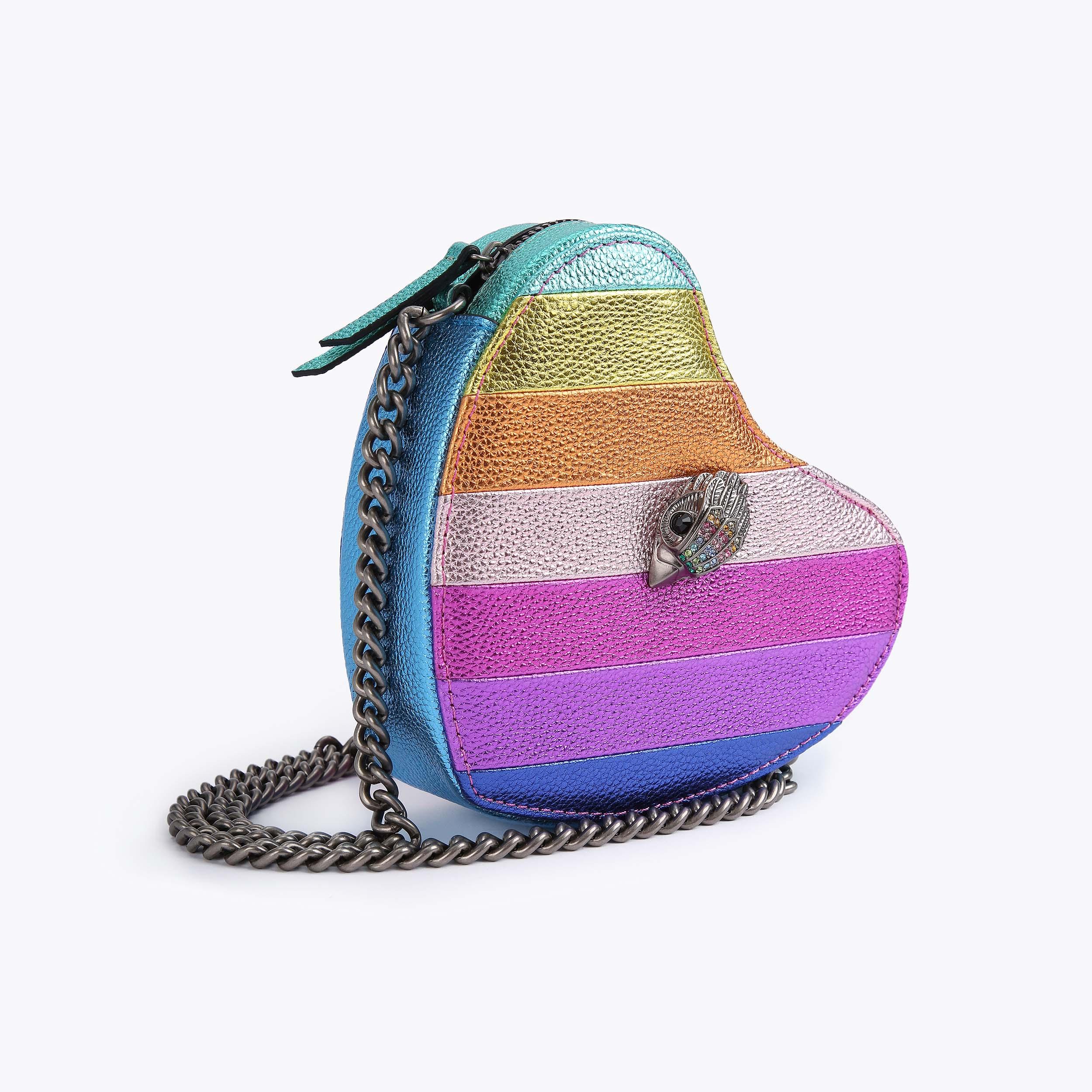 KENSINGTON HEART X BODY Kensington Rainbow Heart Cross Body Bag by KURT GEIGER LONDON