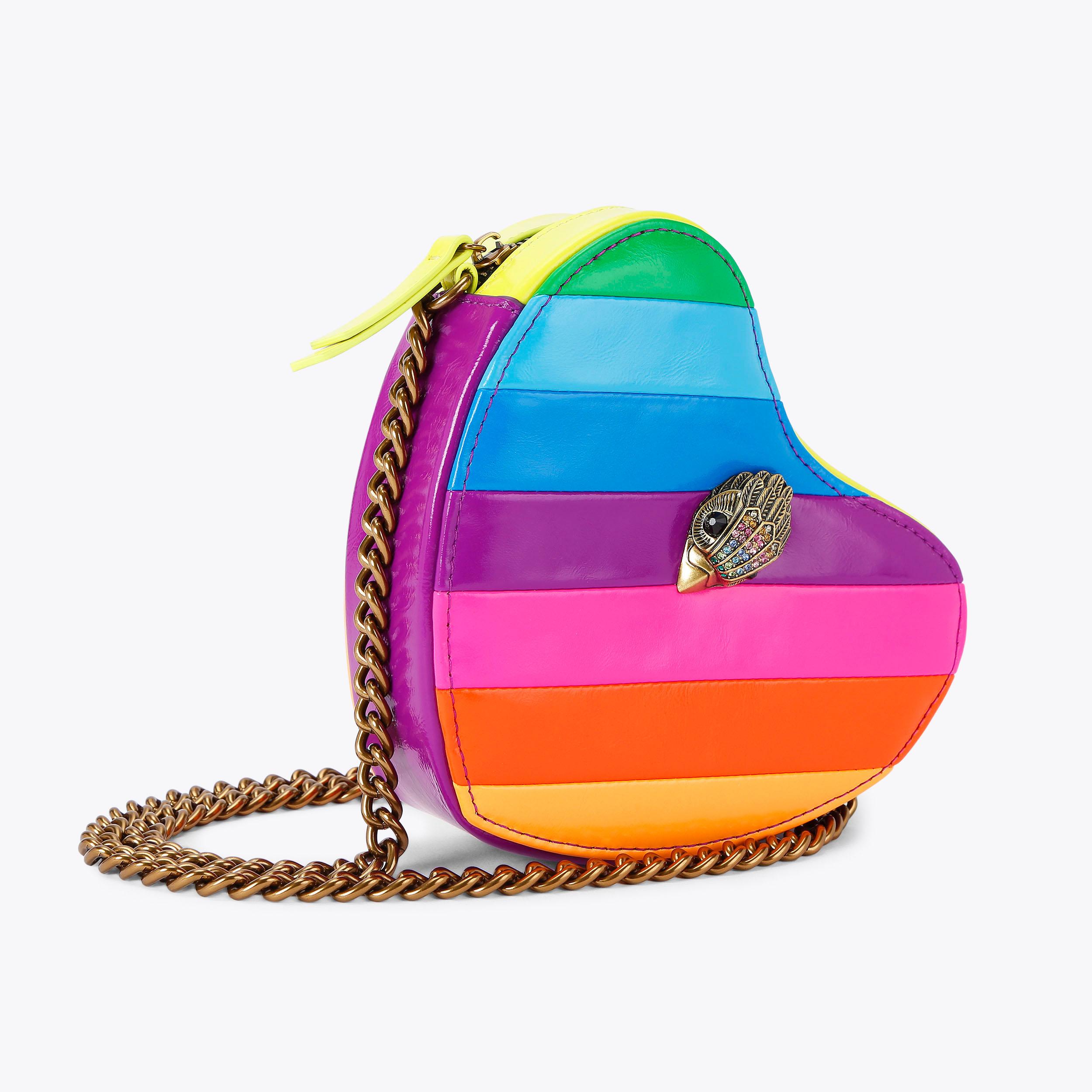 n♡ KENSINGTON HEART X BODY Denim Woven Heart Cross Body Bag by