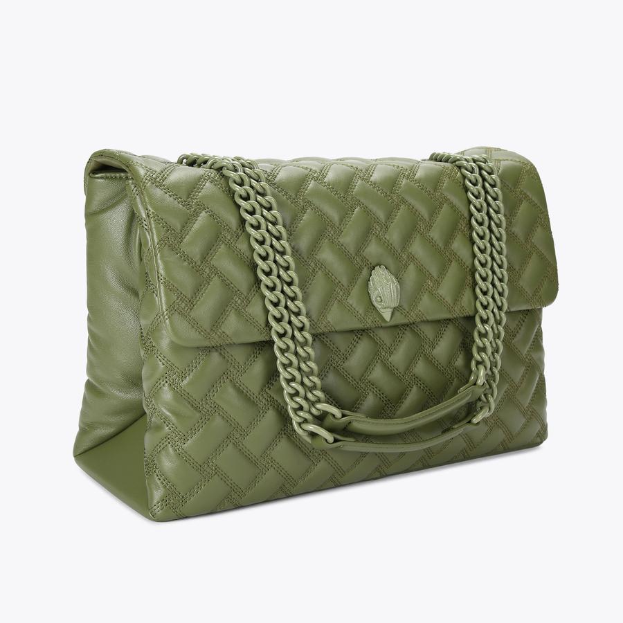 Kurt Geiger London Kensington Drench Quilted Green Strap hotsell Shoulder Bag