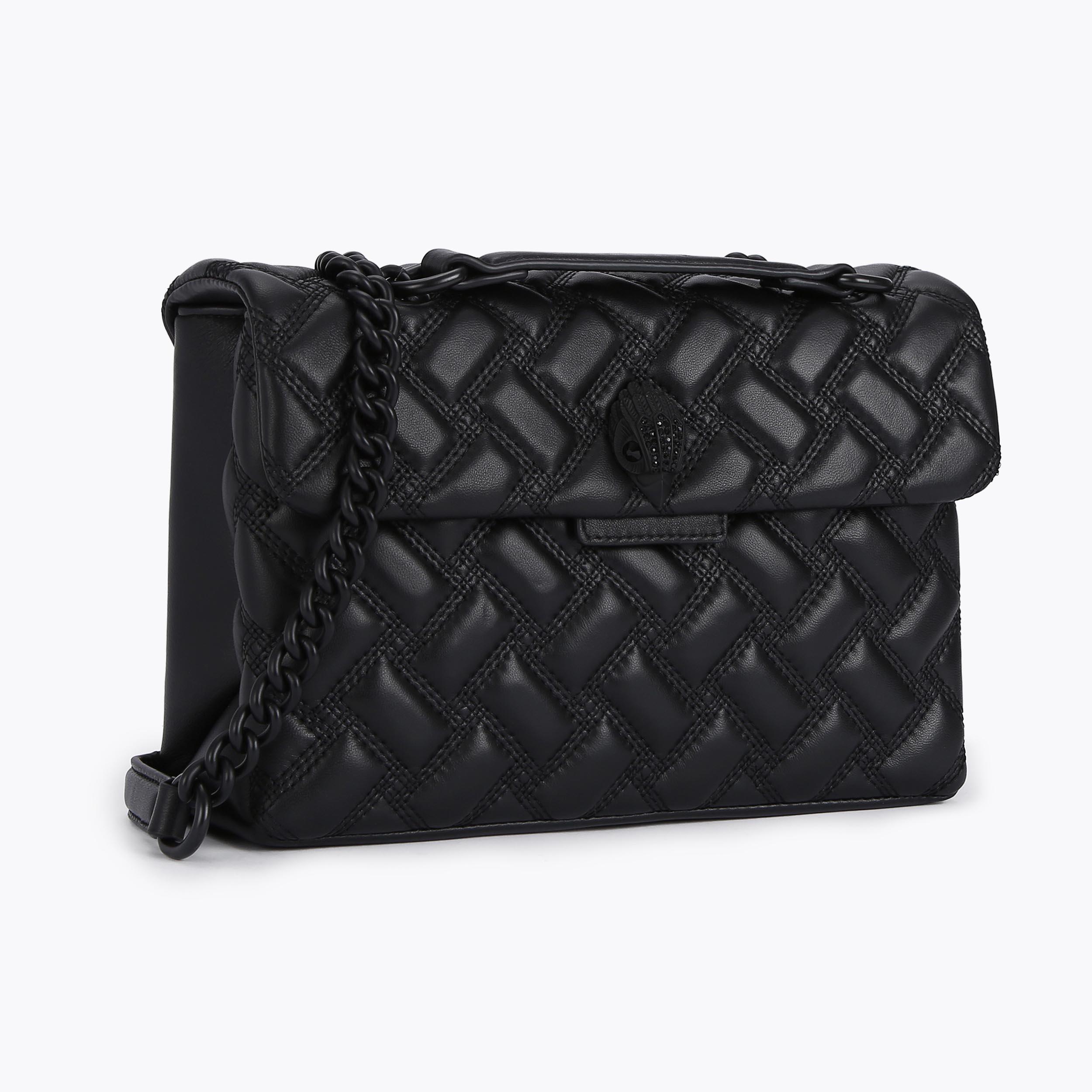 KENSINGTON BAG DRENCH Black Quilted Leather Shoulder Bag by KURT GEIGER