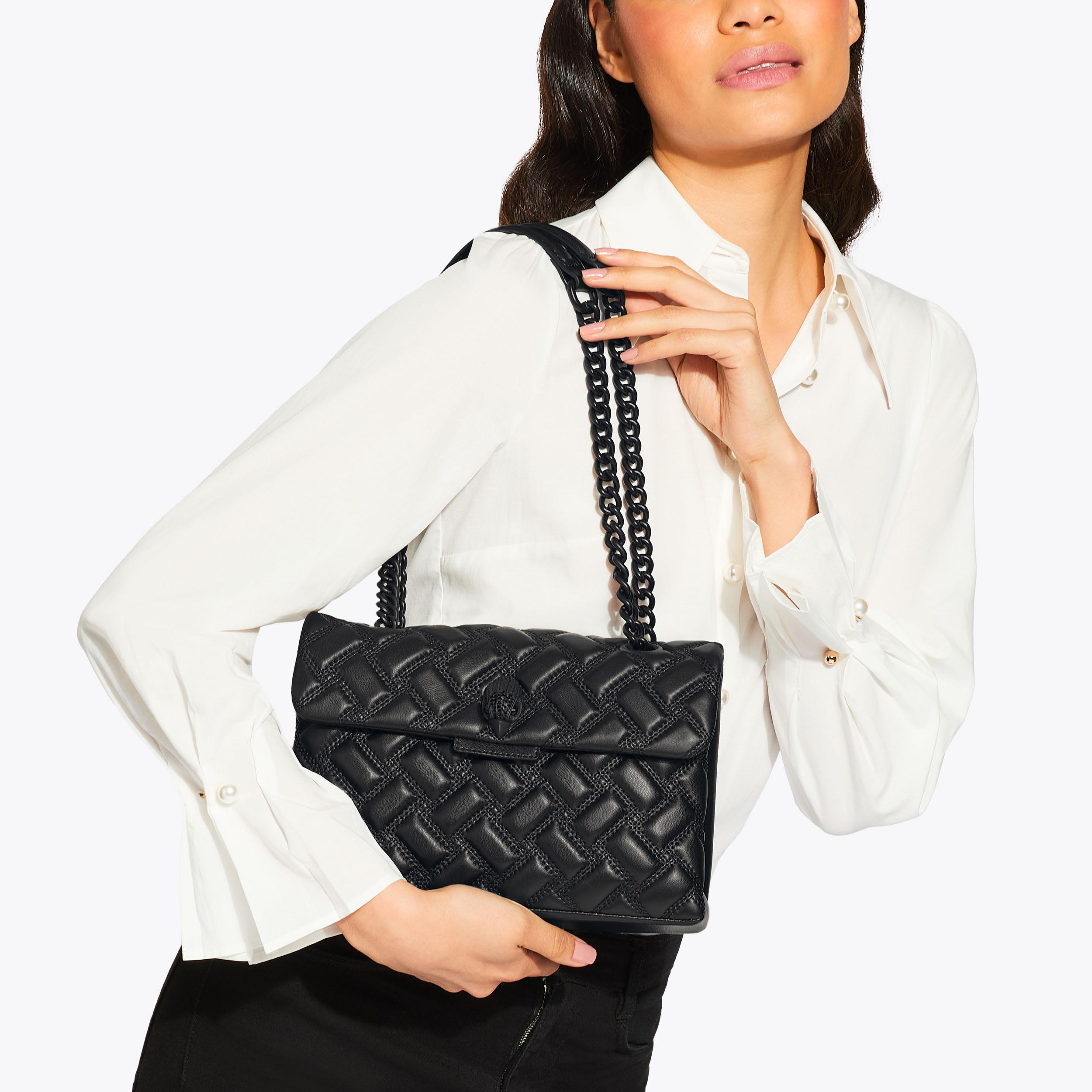 KENSINGTON BAG DRENCH Black Quilted Leather Shoulder Bag