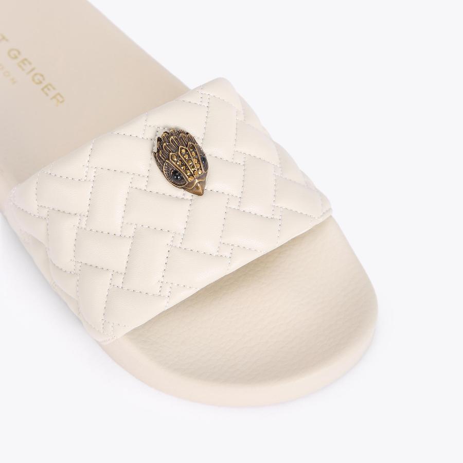 MEENA EAGLE Bone Quilt Eagle Sliders by KURT GEIGER LONDON