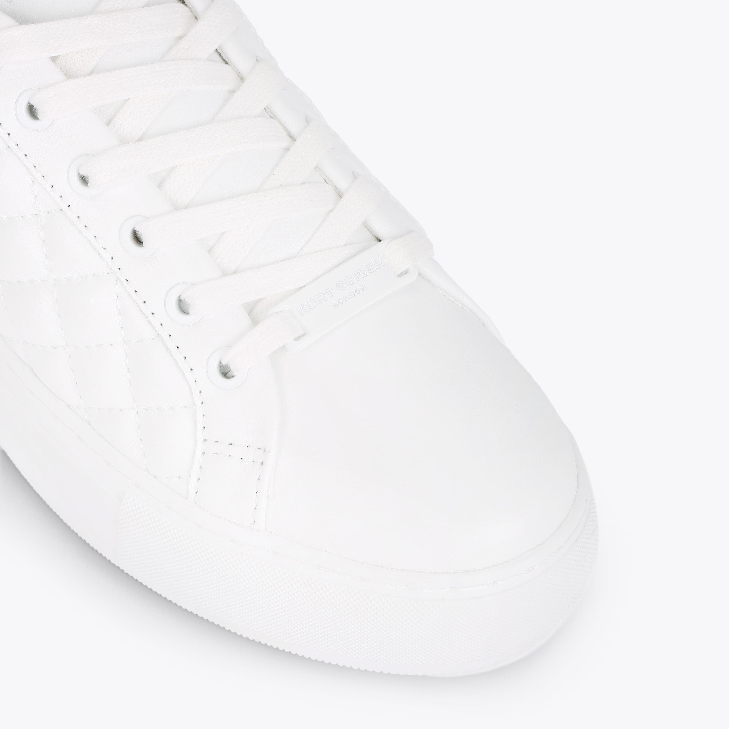 LANEY EAGLE DRENCH White Quilted Leather Chunky Sneakers by KURT GEIGER ...