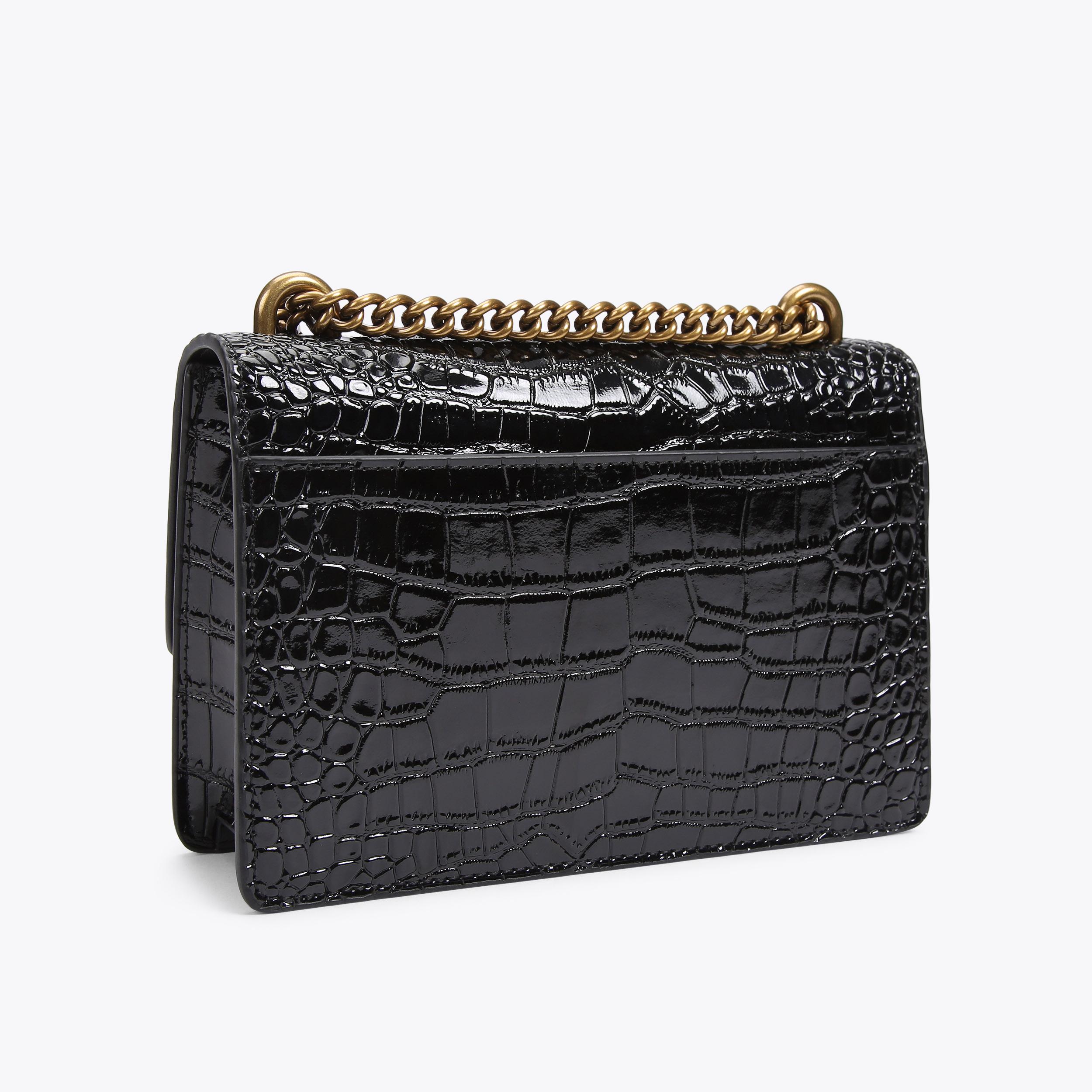 Black crocodile tote best sale