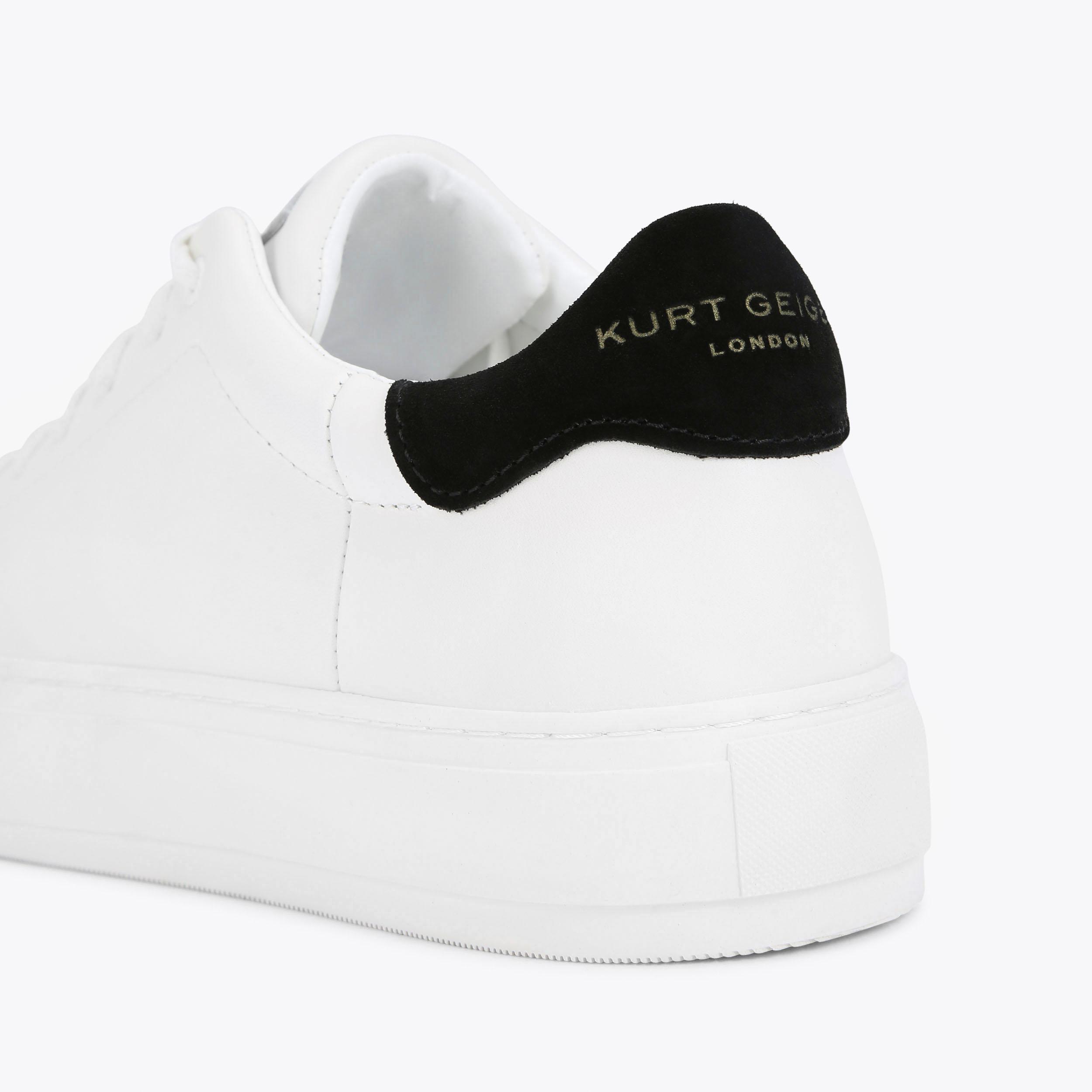 LANEY MENS White Leather Sneakers by KURT GEIGER LONDON