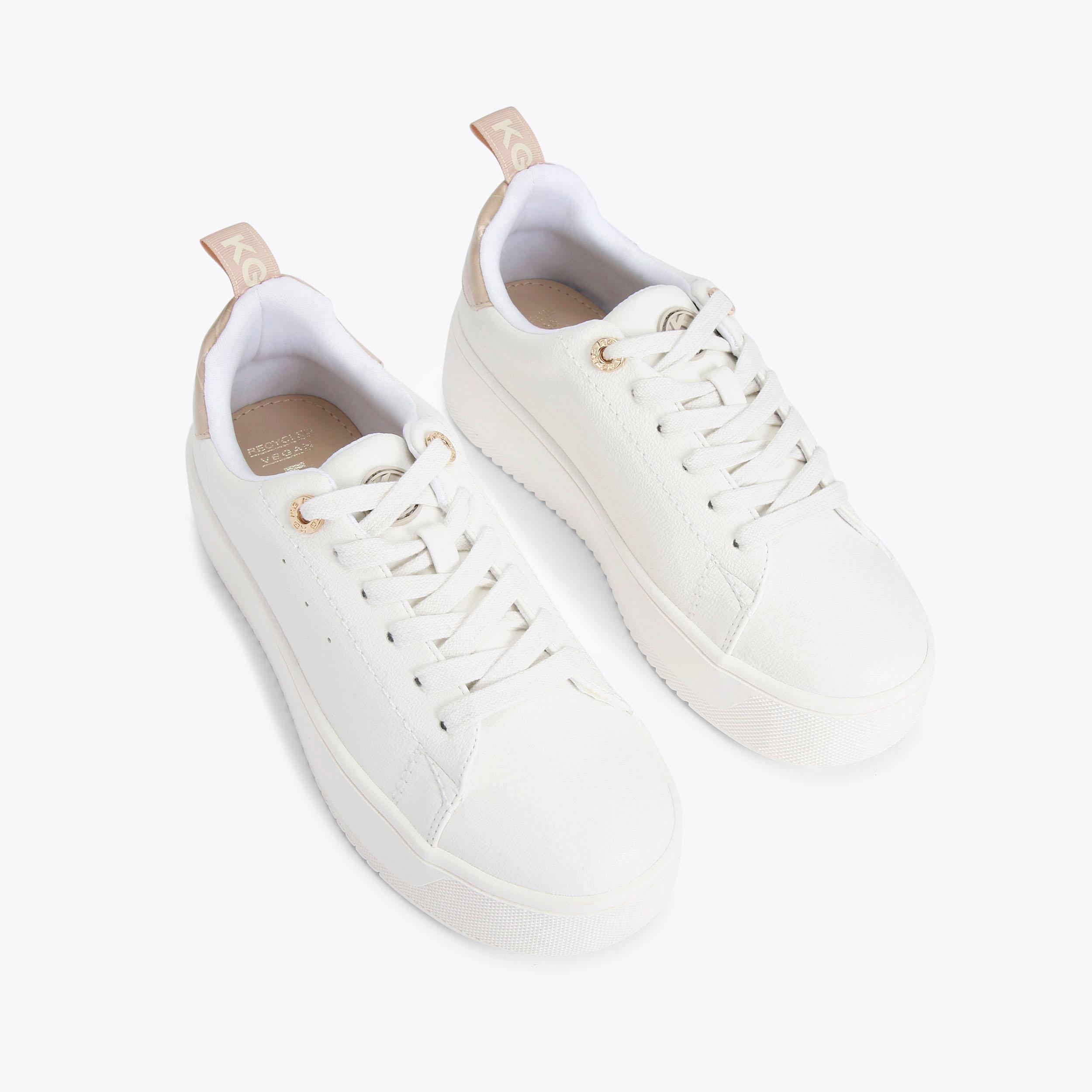 LIGHTER LACE UP White Vegan Chunky Sneakers by KG KURT GEIGER