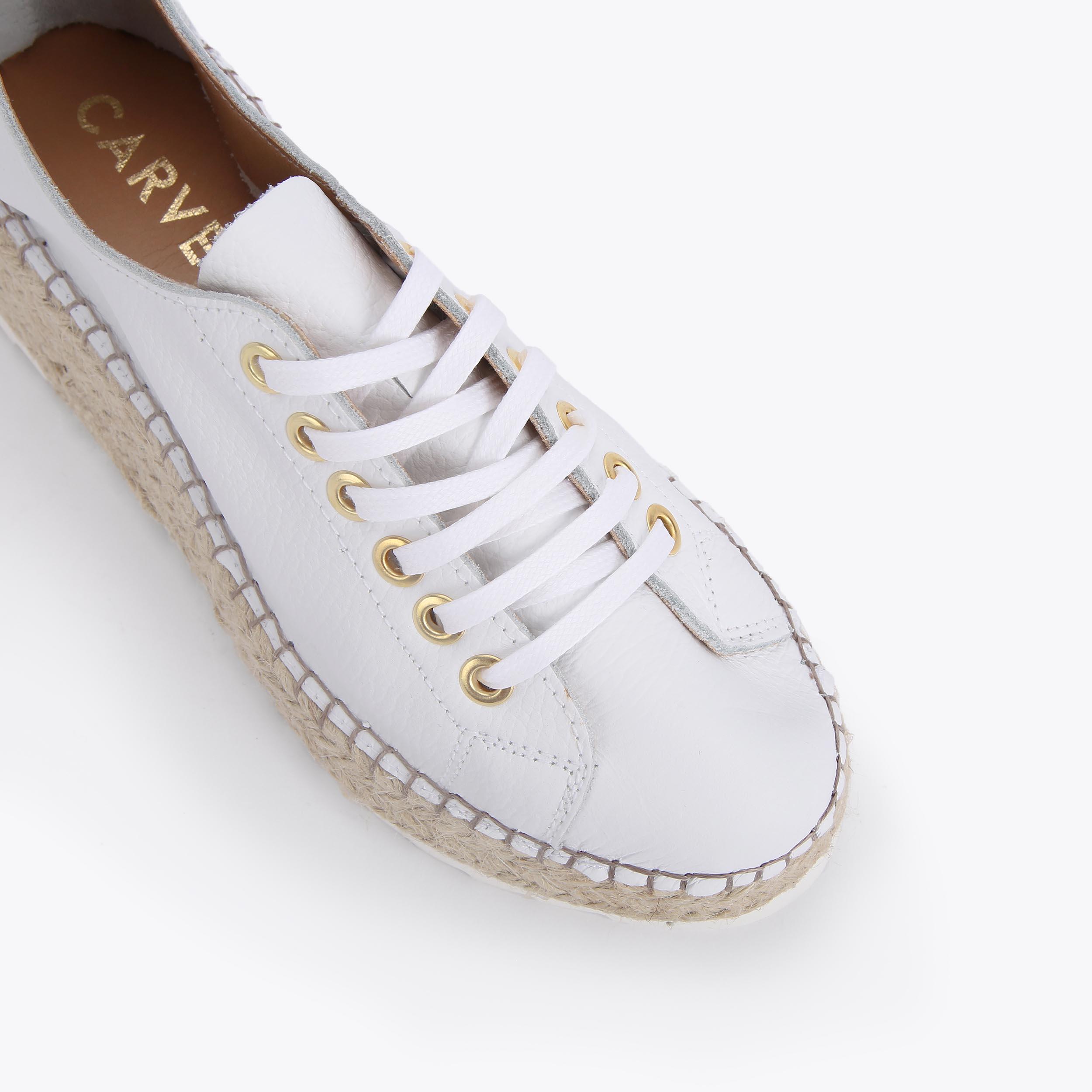 carvela jagged trainers white