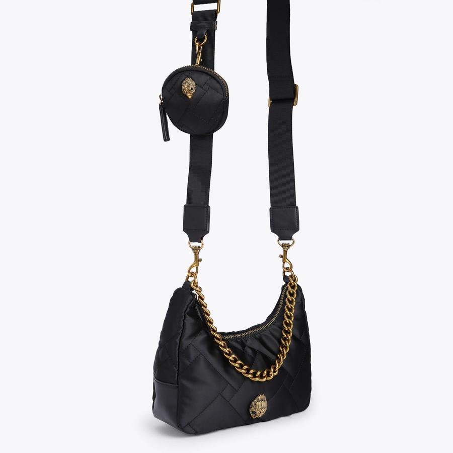 RECYCLED MULTI CROSS BODY Black Recycled Nylon Cross Body Bag by KURT GEIGER LONDON