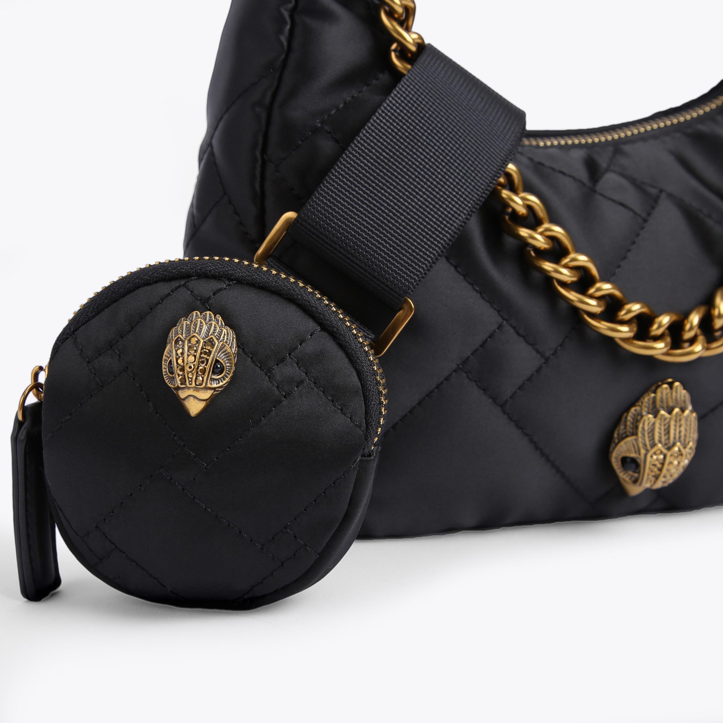 RECYCLED MULTI CROSS BODY Black Recycled Nylon Cross Body Bag by KURT