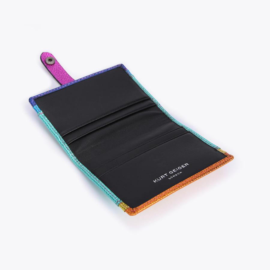 MULTI CARD HOLDER Multi Coloured Metallic Card Holder by KURT GEIGER LONDON