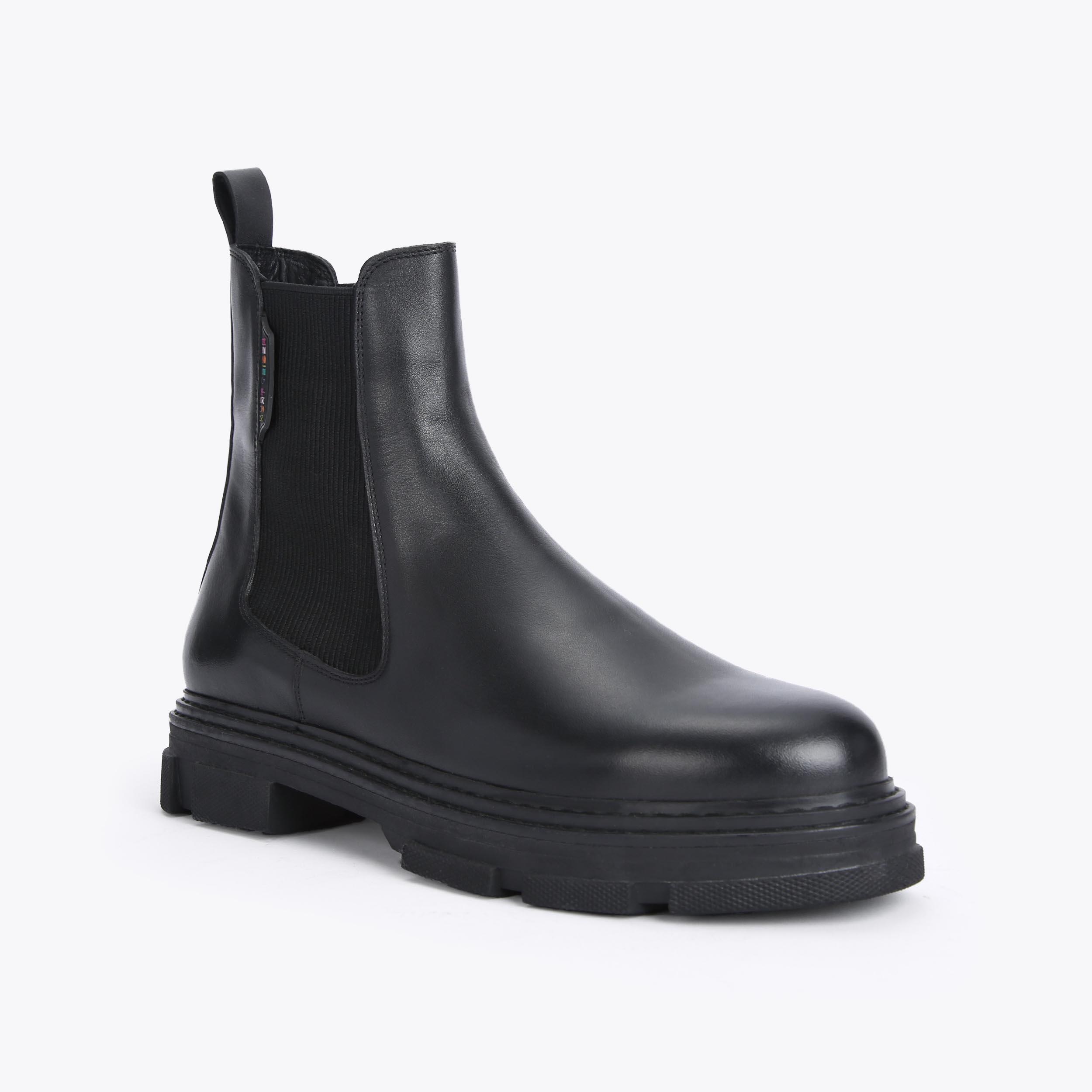 【極美品】art&science / Chelsea boots black bird-chelsea-mens-black-