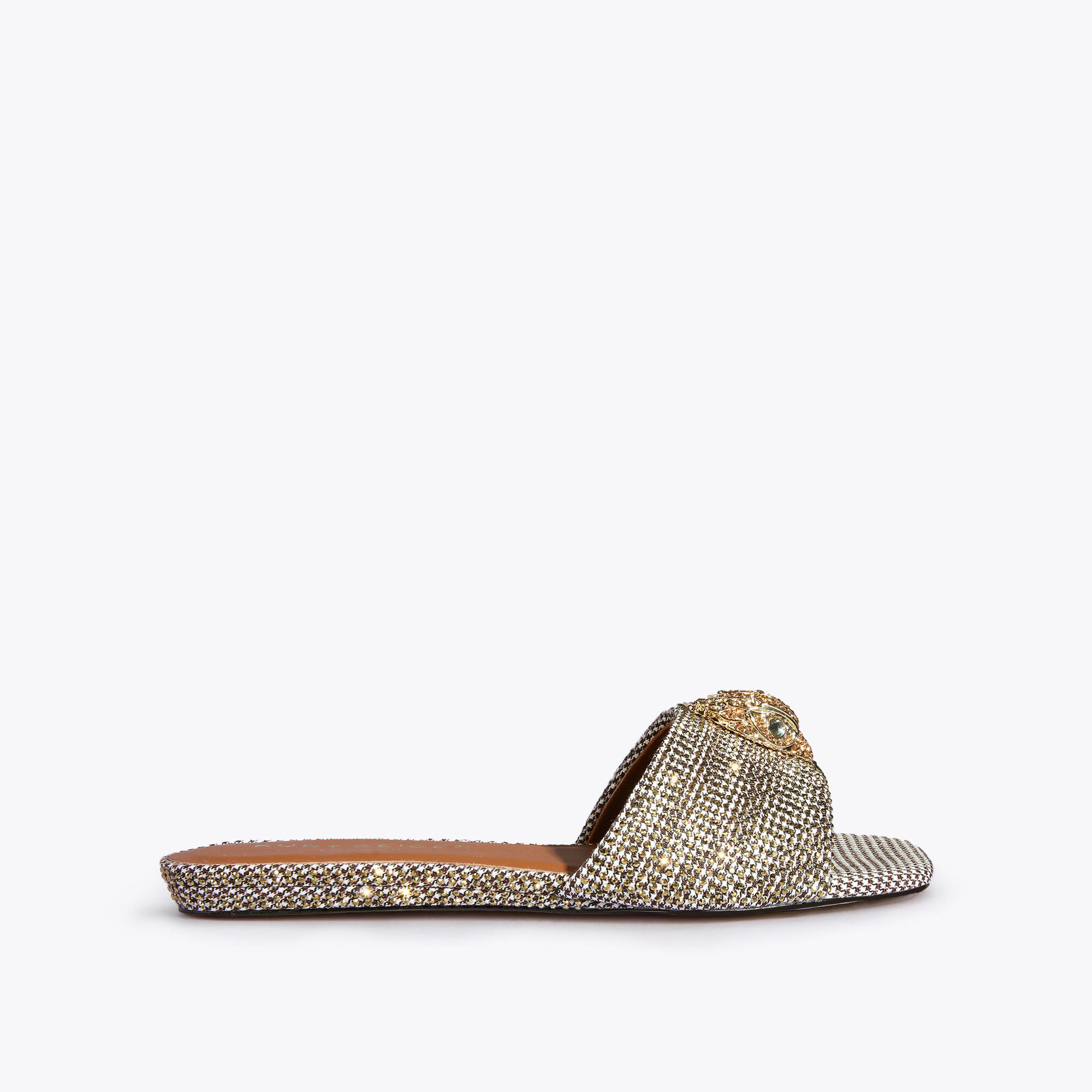 Nude & Studded Sandals, Women's Sandals