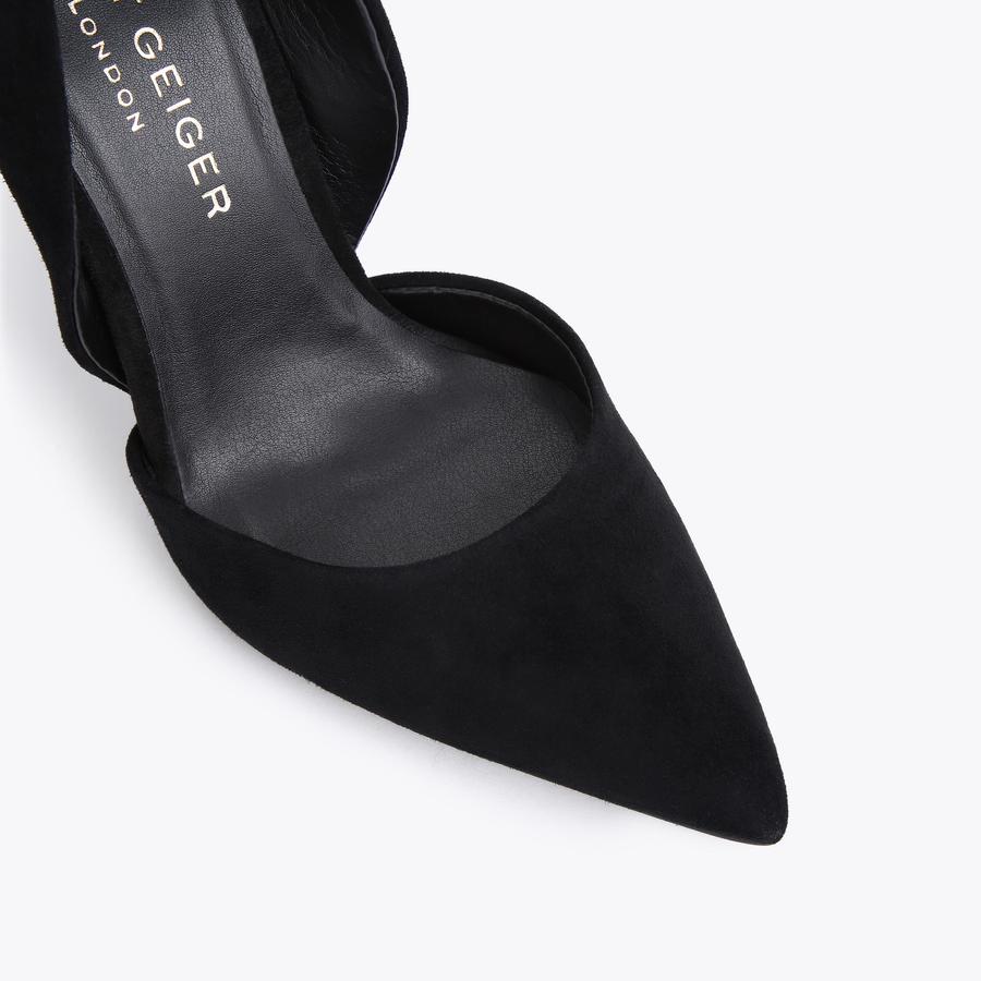 BOND Black Suede Stiletto Heels by KURT GEIGER LONDON