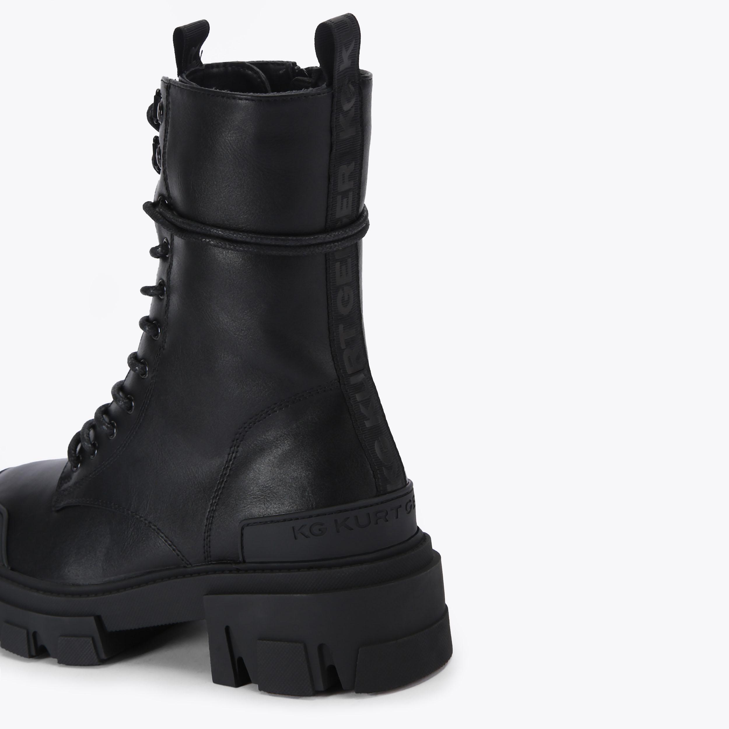 Kg by kurt geiger military lace up boots hot sale black